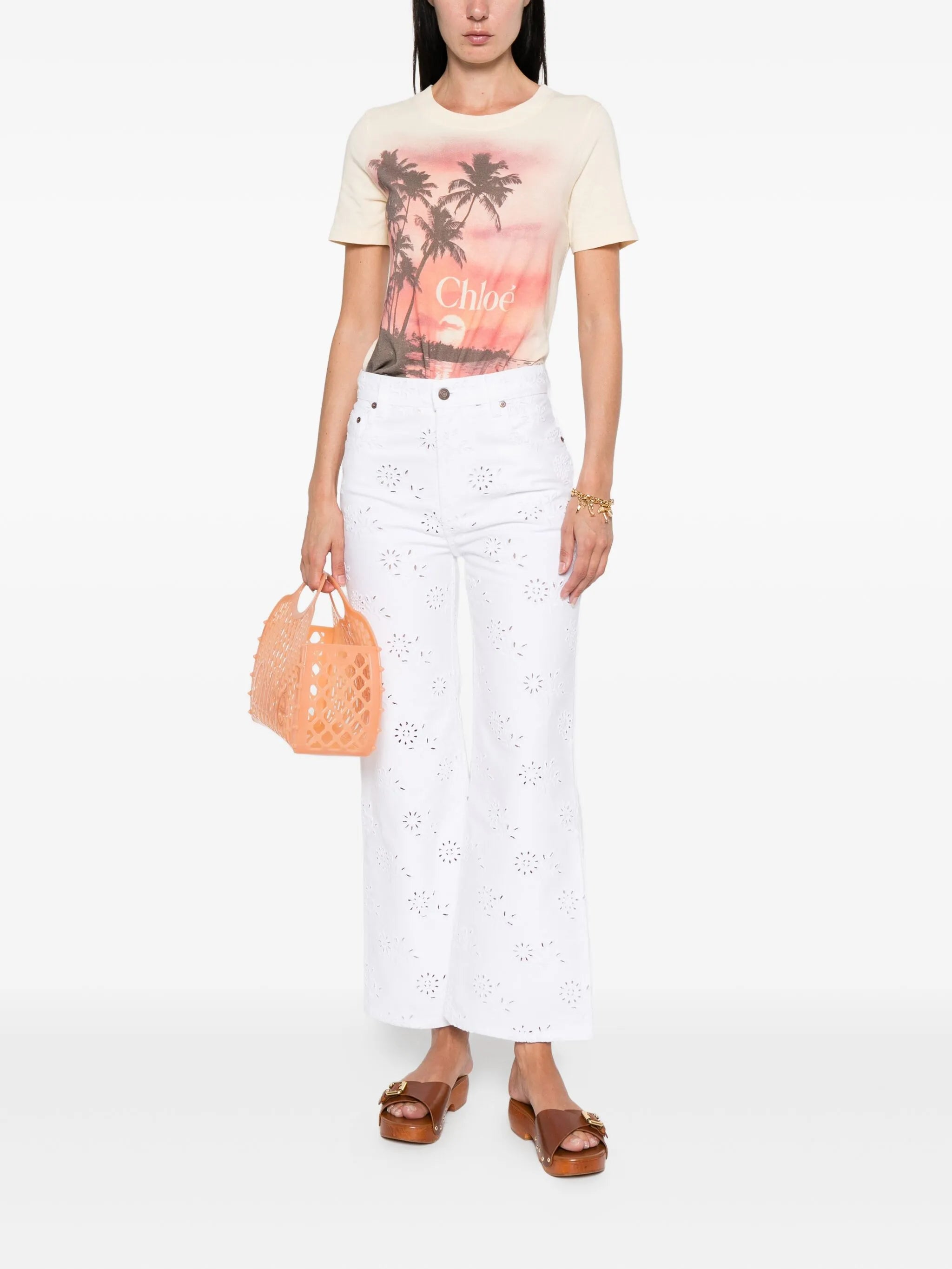 cut-out cropped jeans