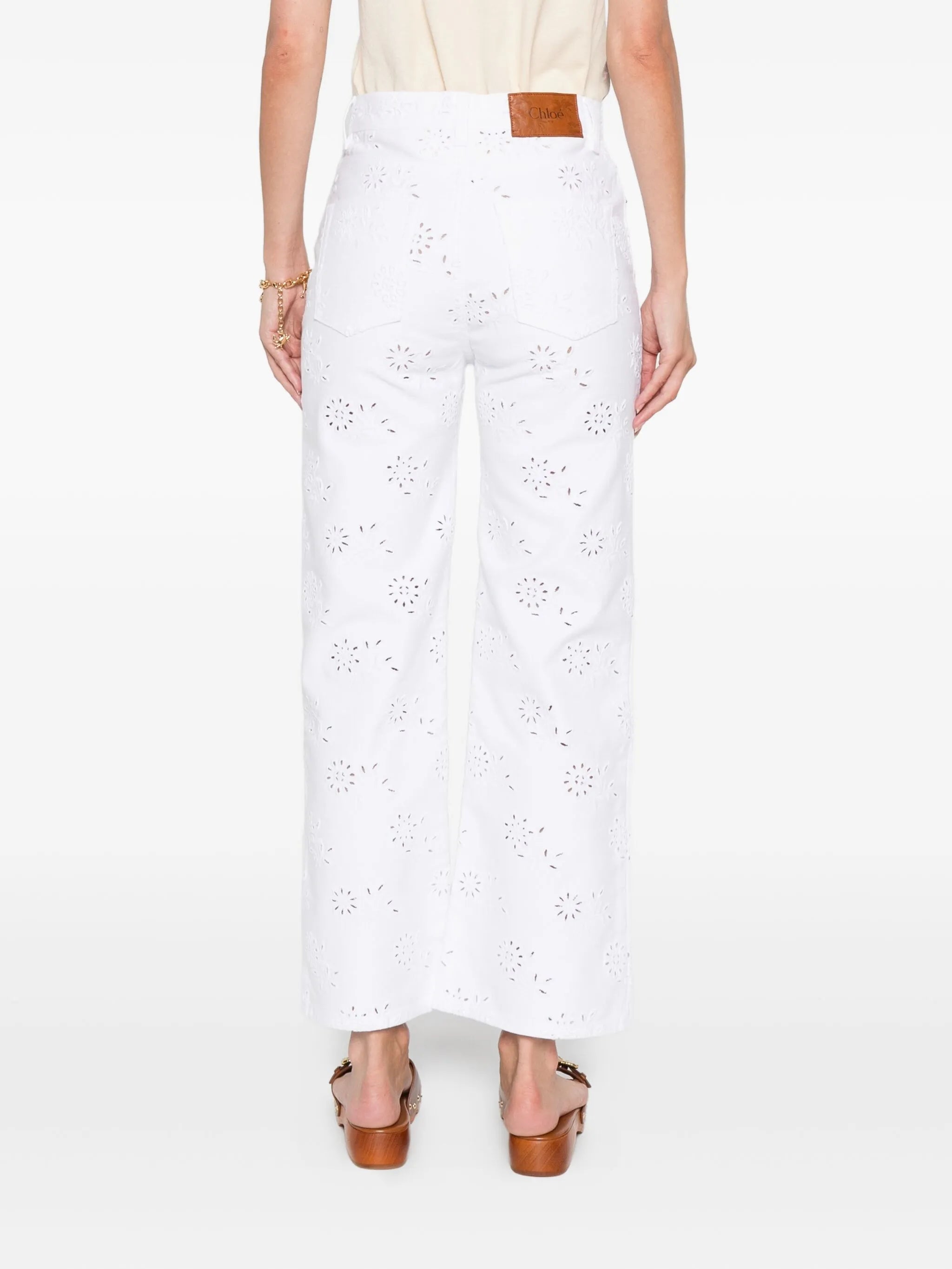cut-out cropped jeans