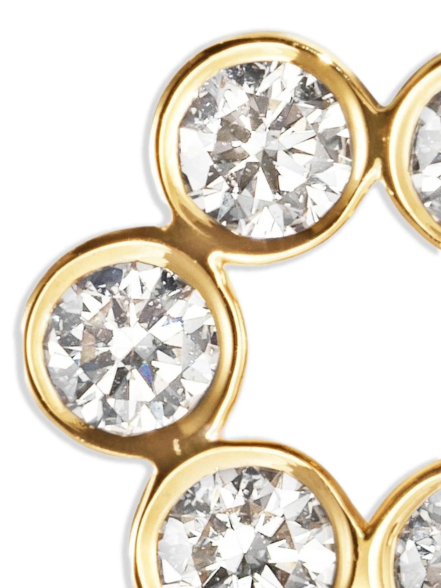 18CT yellow gold Petite Luna diamond earring