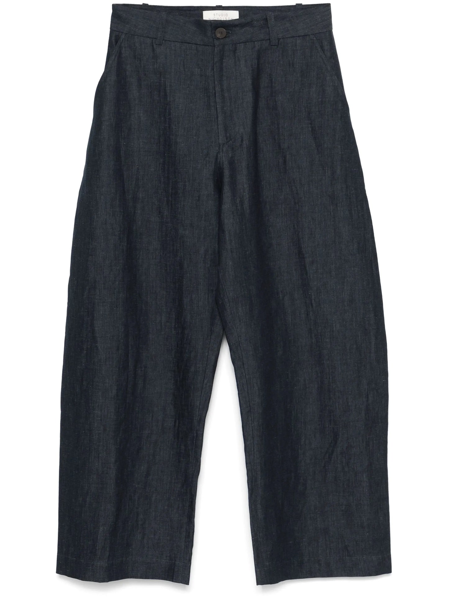 curved-leg trousers