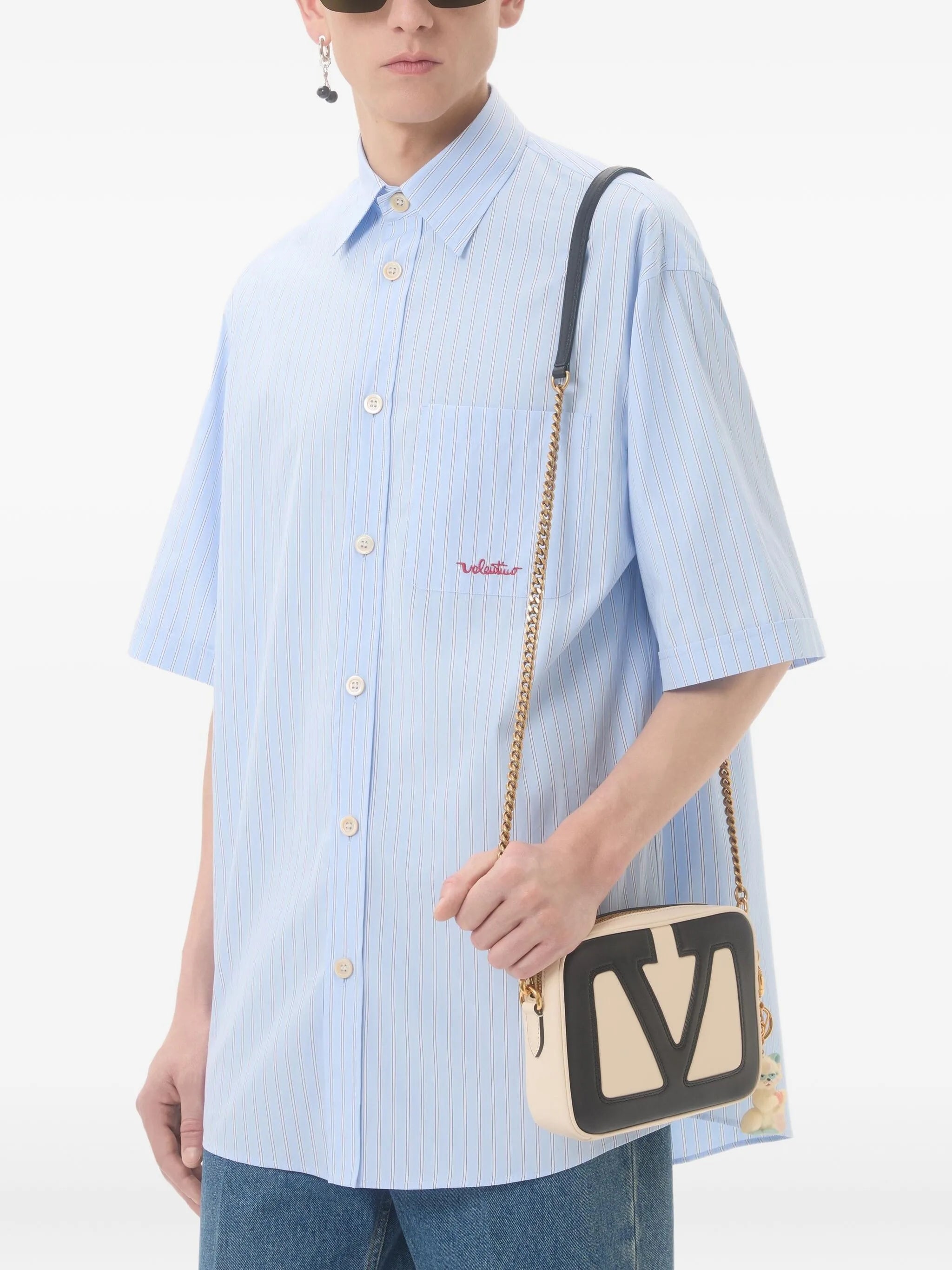 embroidered cotton shirt