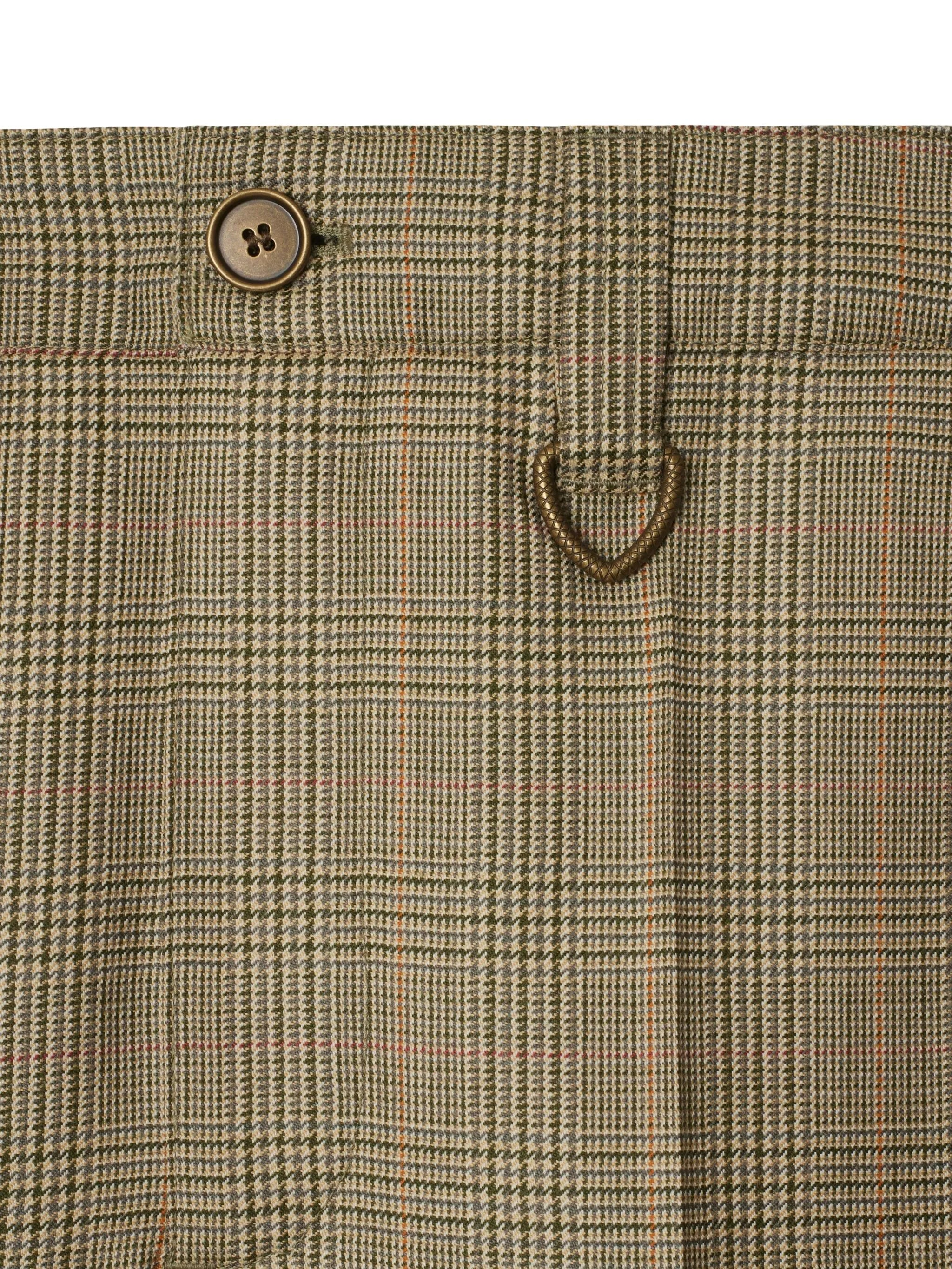 Check multi-pocket trousers