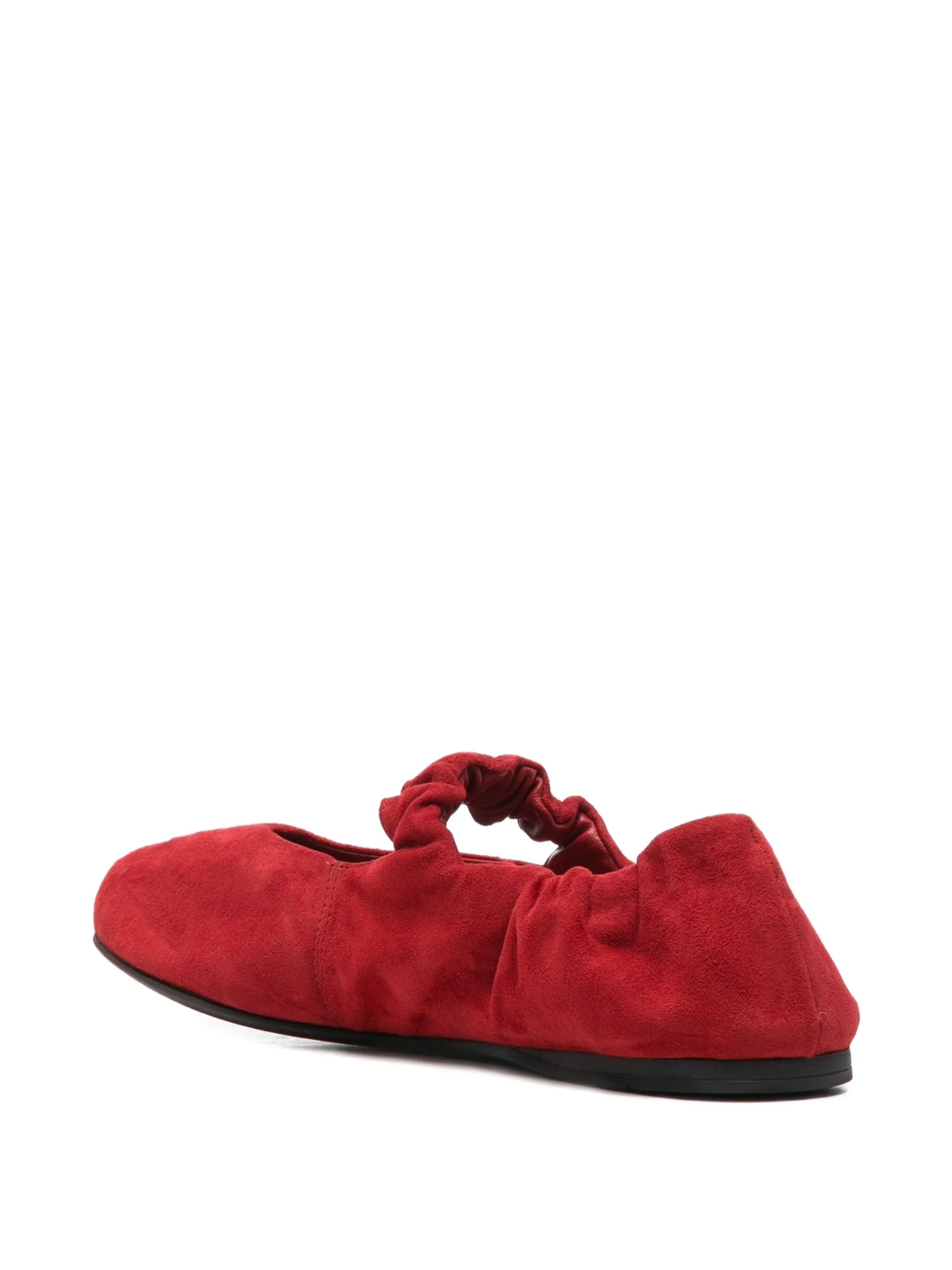 elasticated-strap ballet flats
