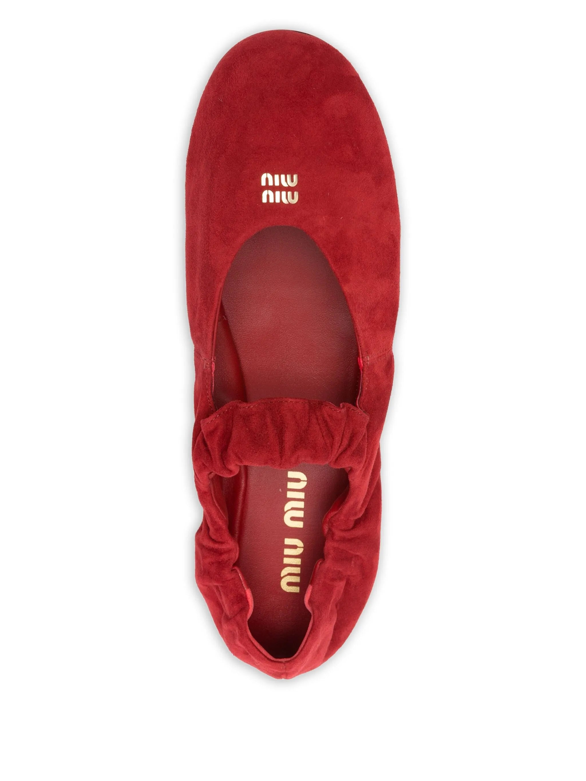 elasticated-strap ballet flats