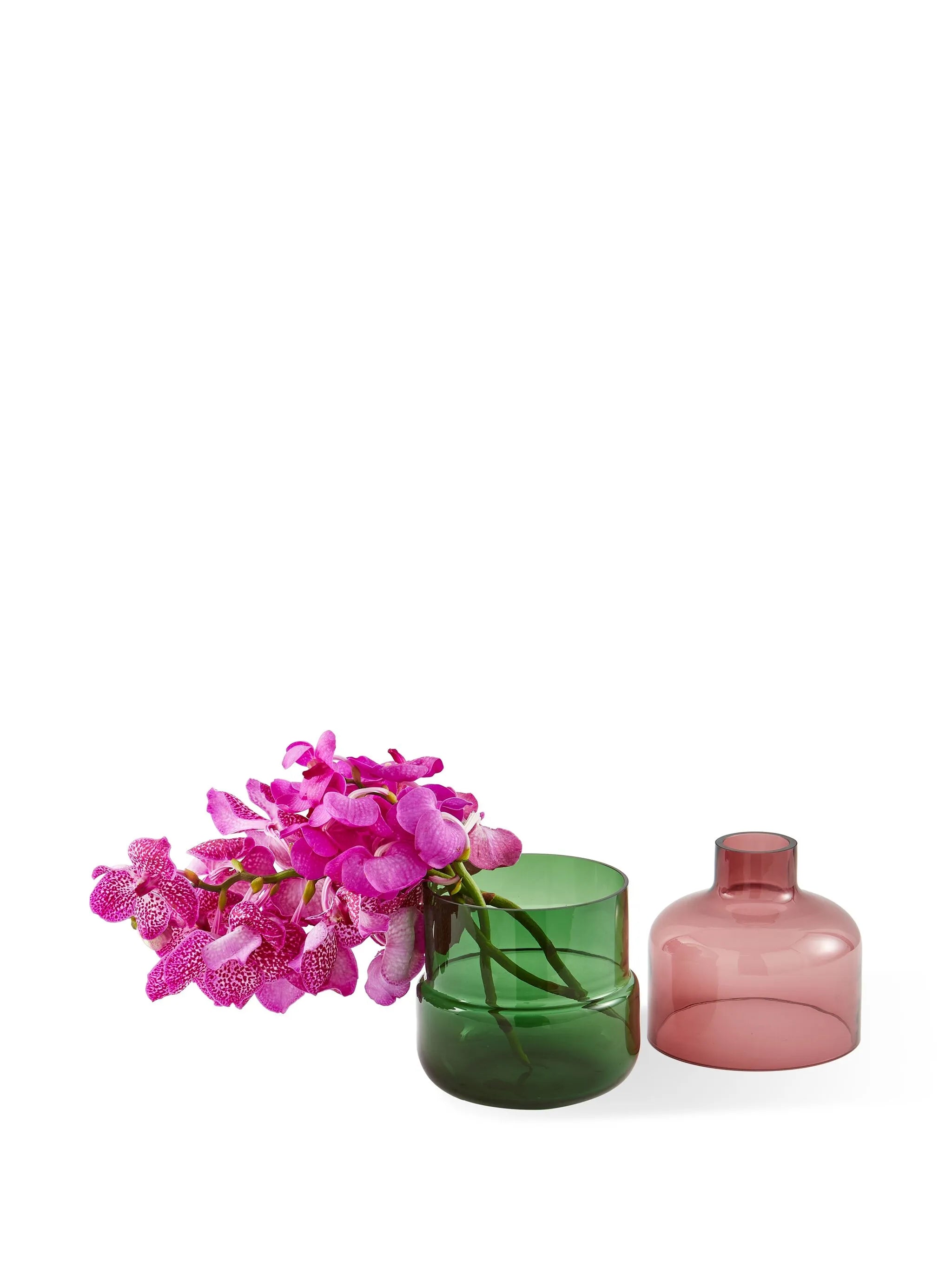 stacked glass vase