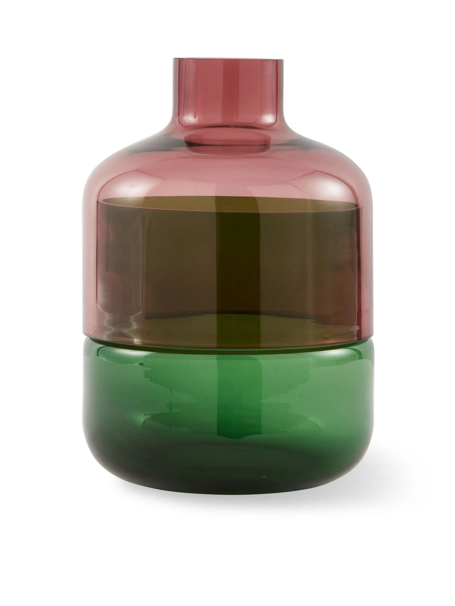 stacked glass vase