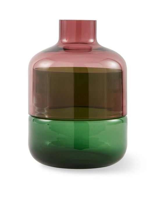 stacked glass vase