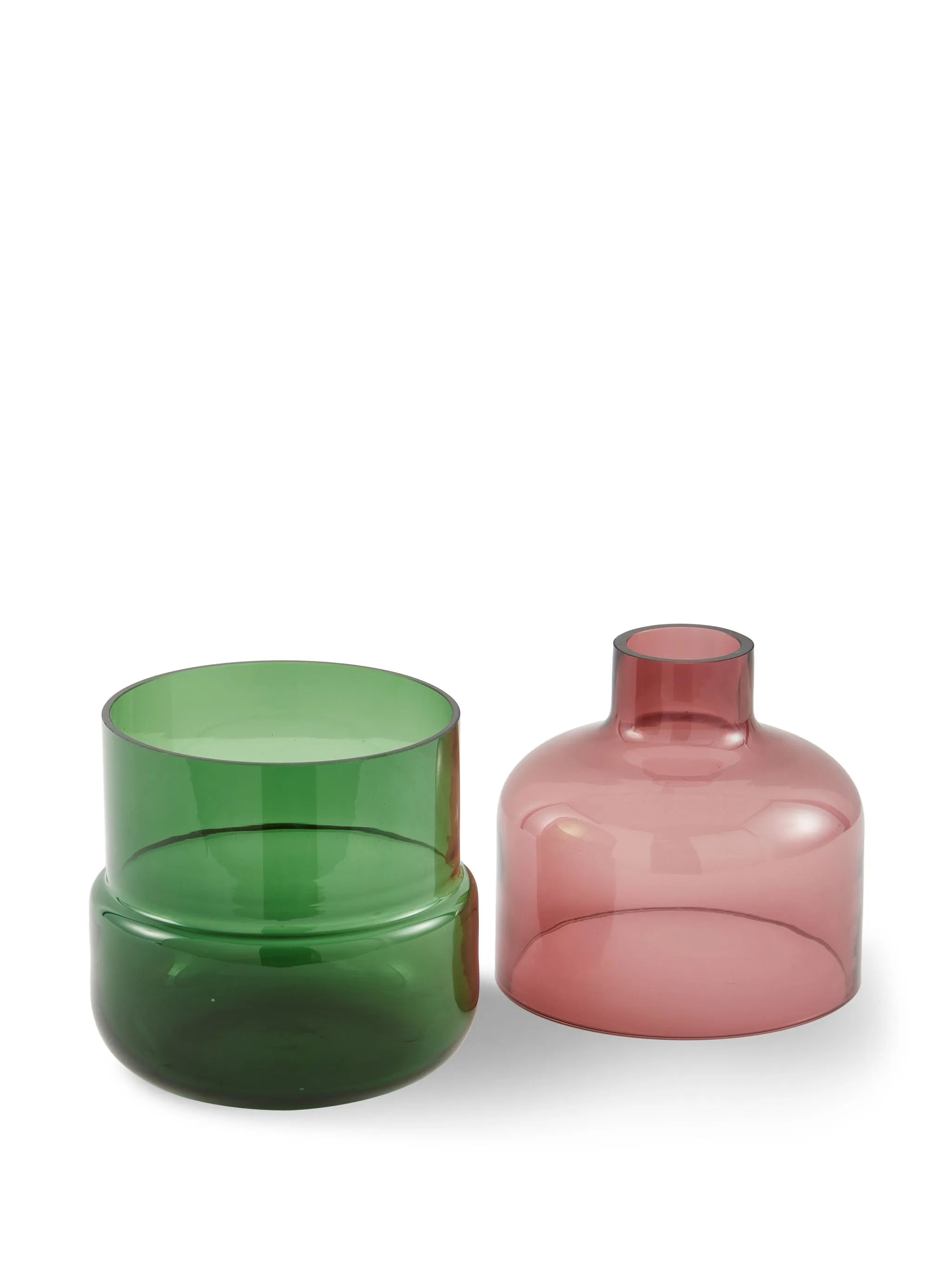 stacked glass vase