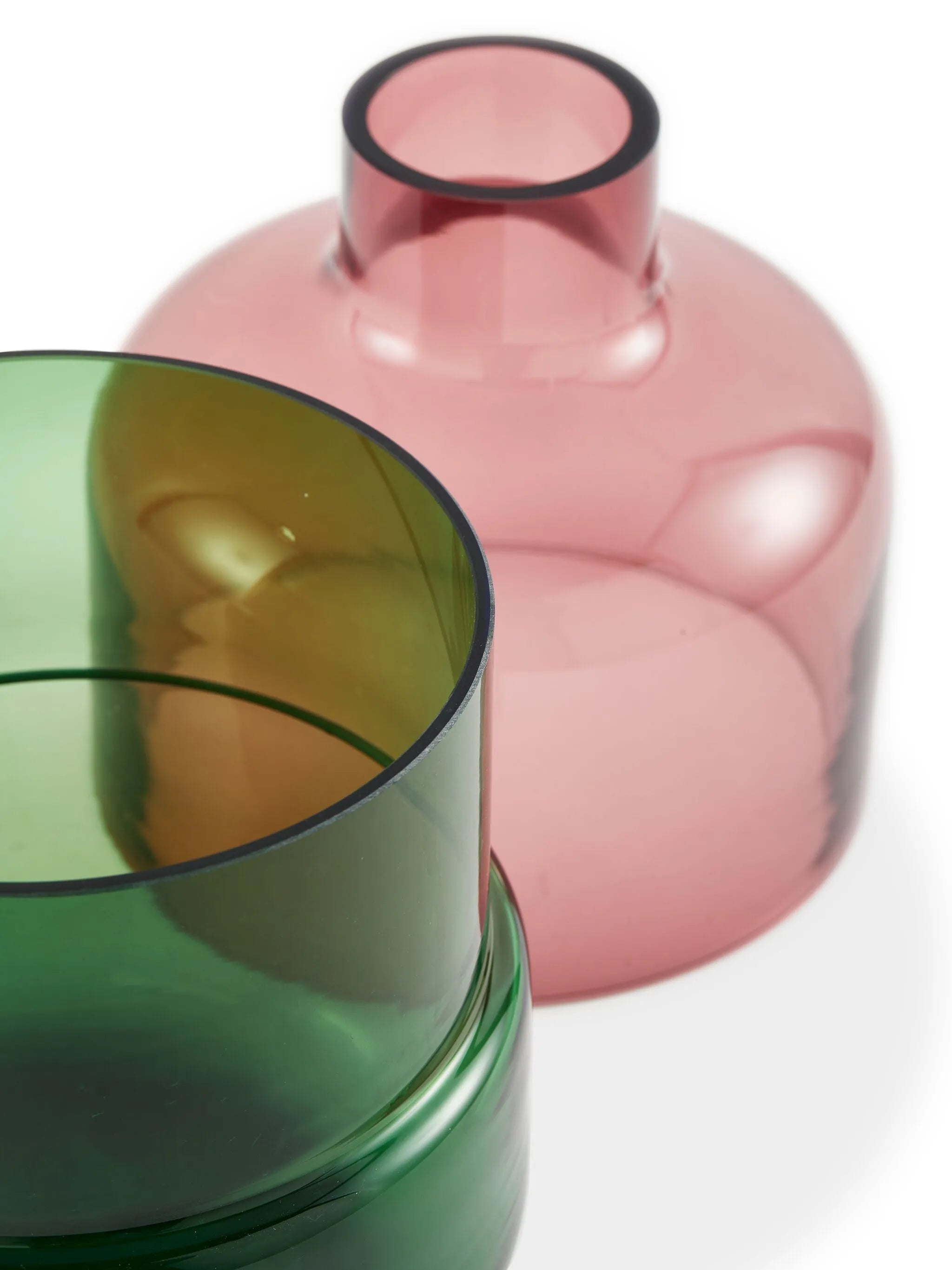 stacked glass vase