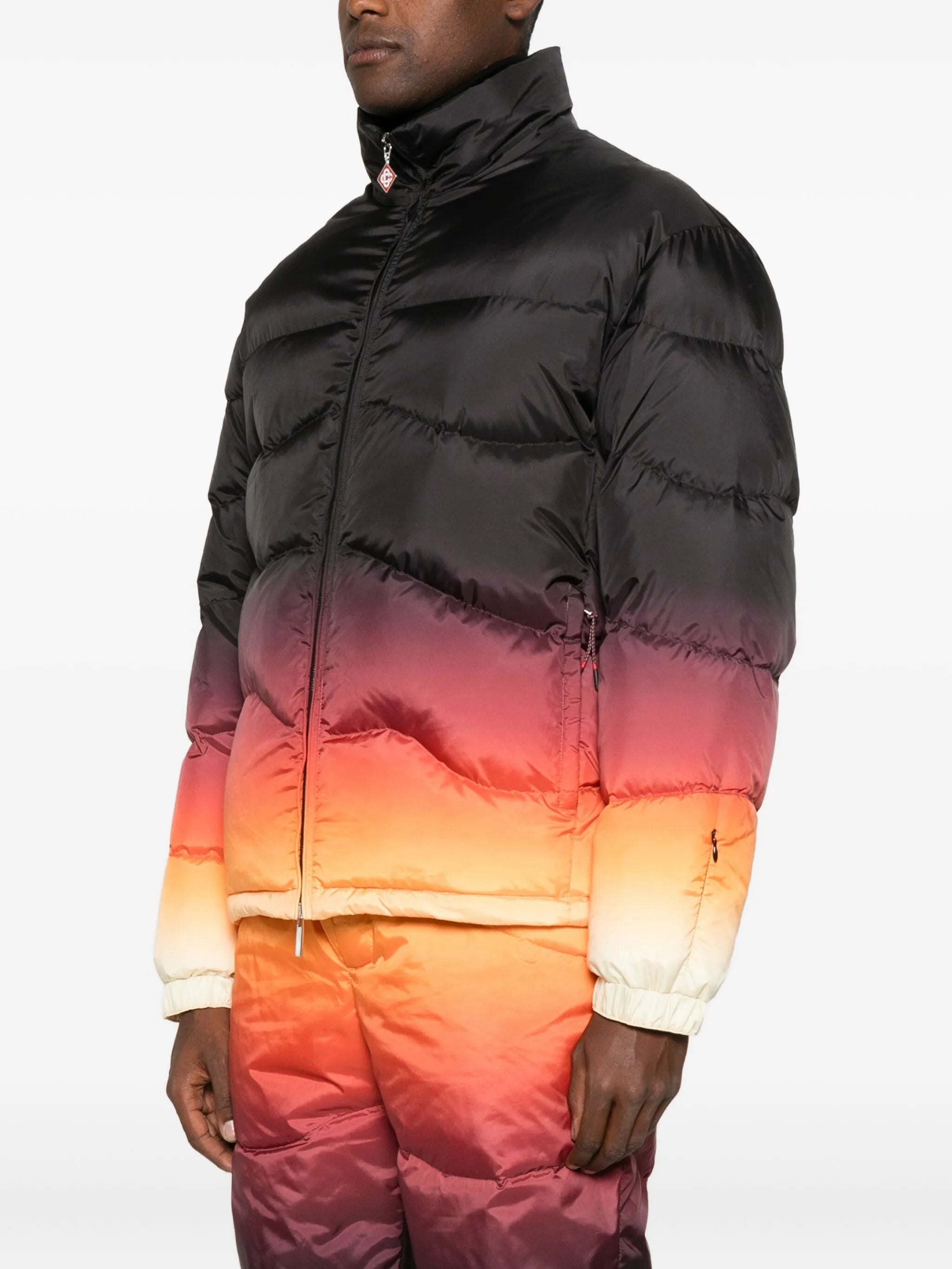 gradient quilted puffer jacket