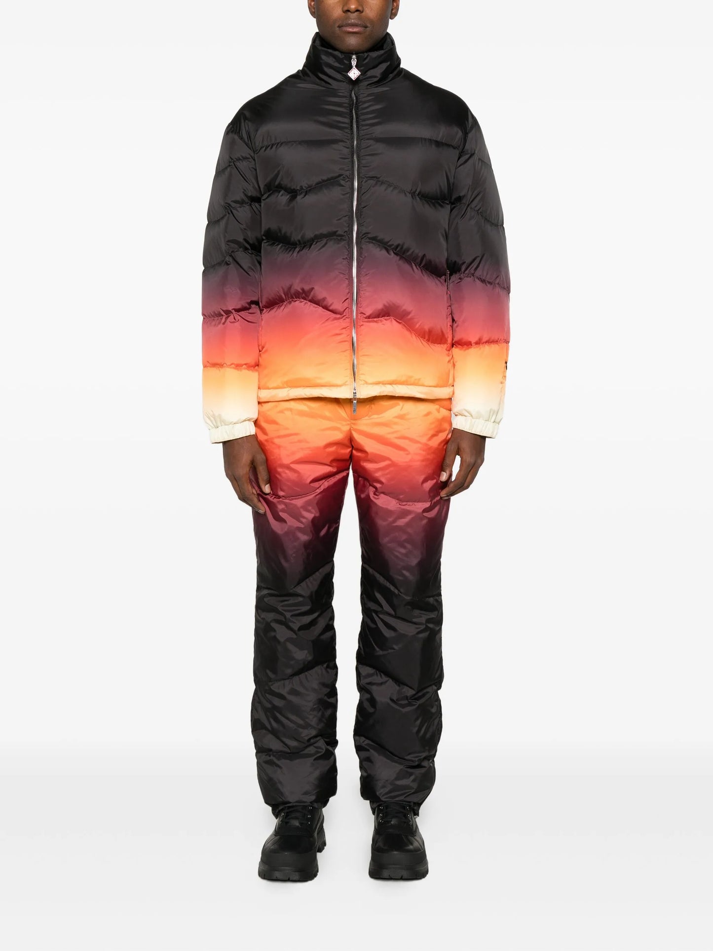 gradient quilted puffer jacket