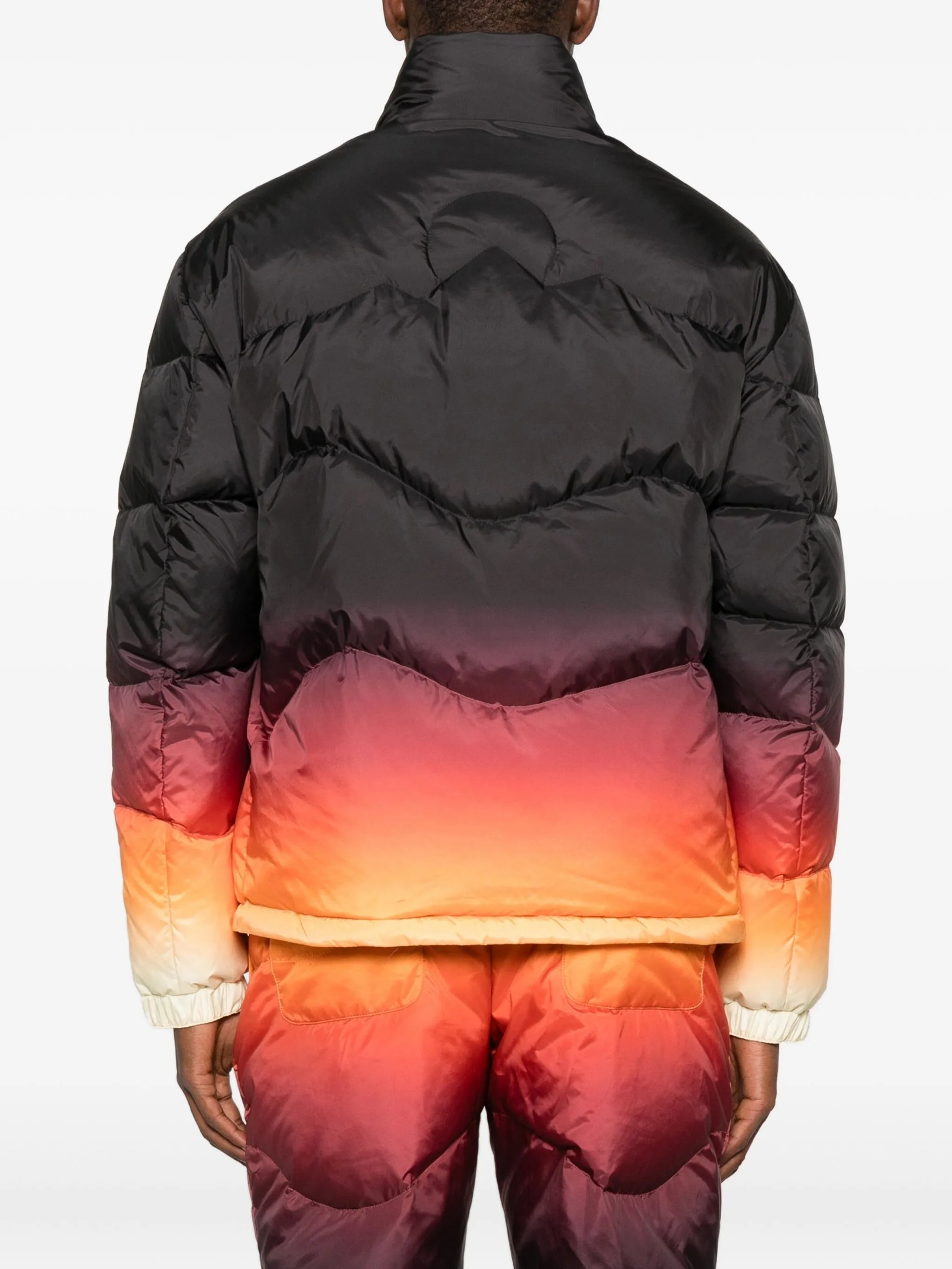 gradient quilted puffer jacket