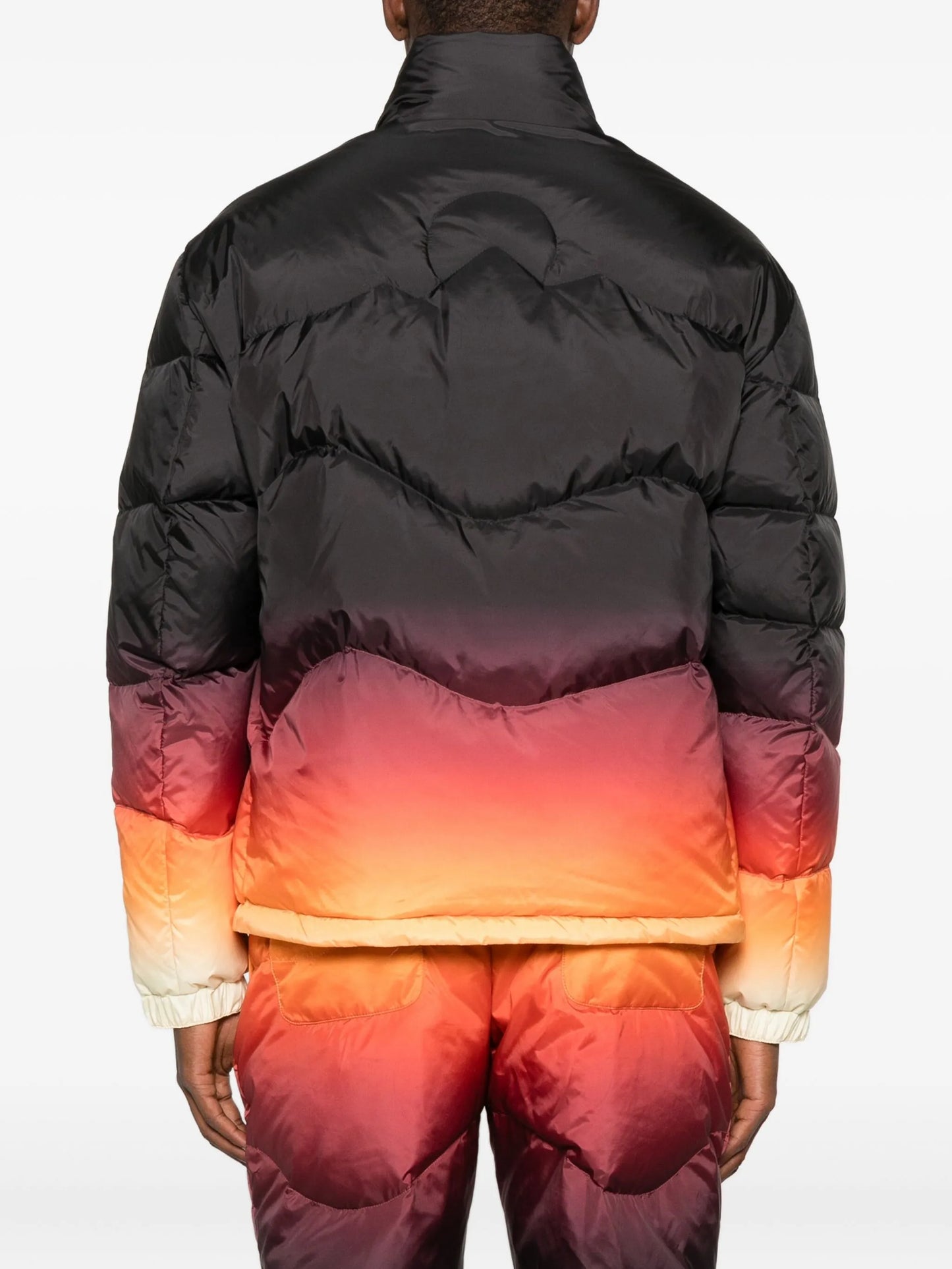 gradient quilted puffer jacket