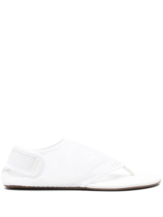 leather flat sandals
