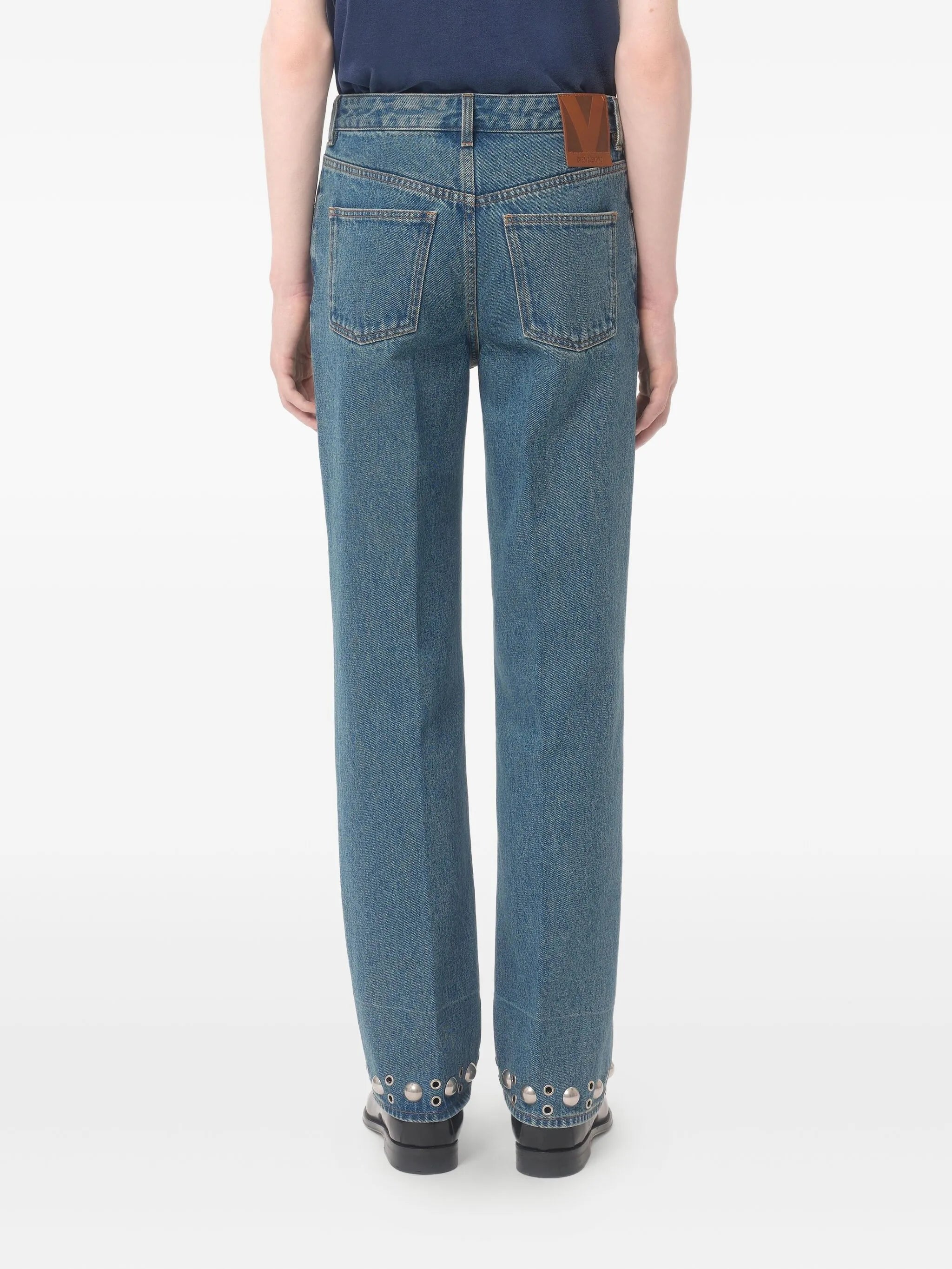 cabochon-detail jeans