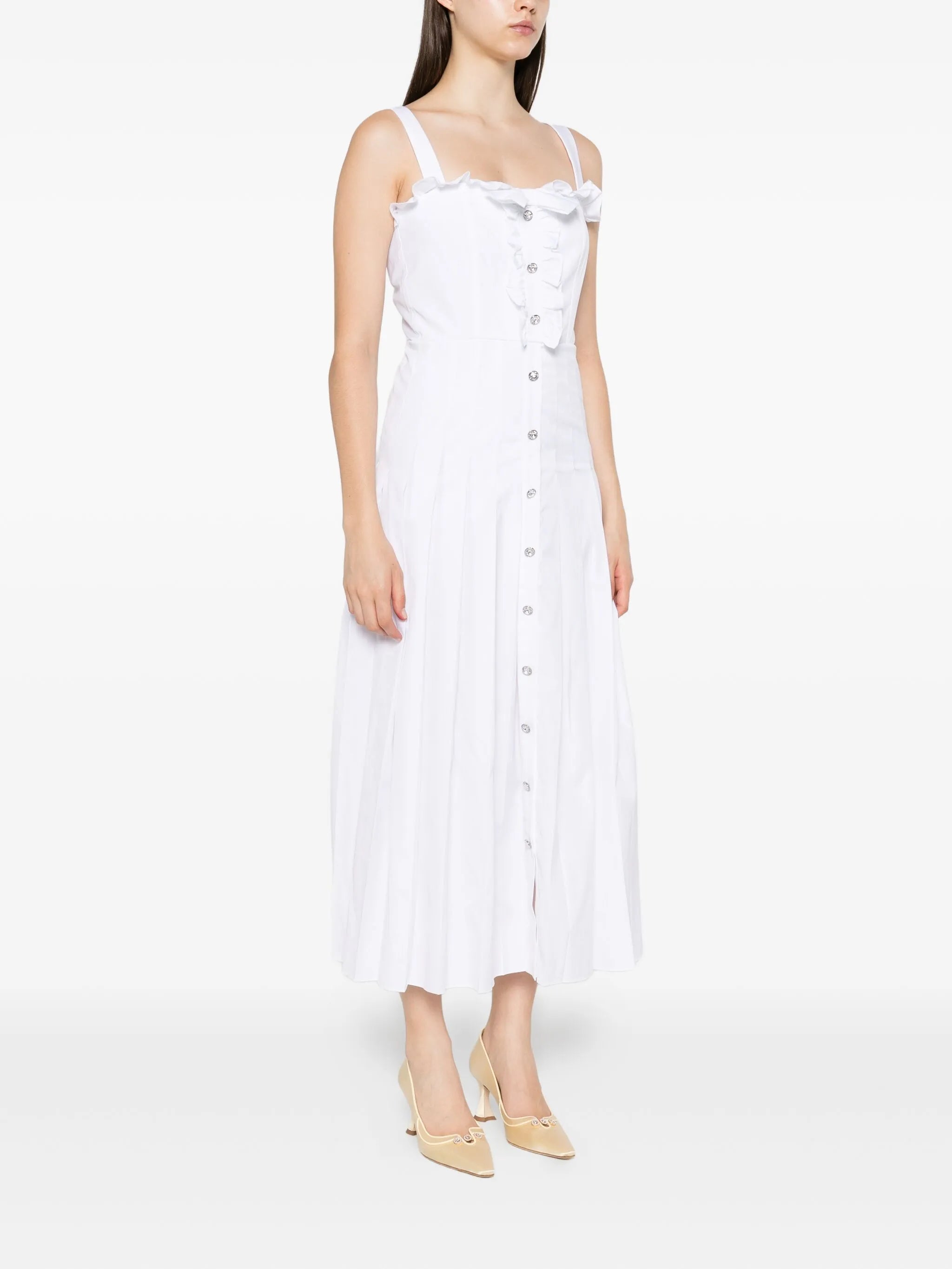 buttoned midi dress