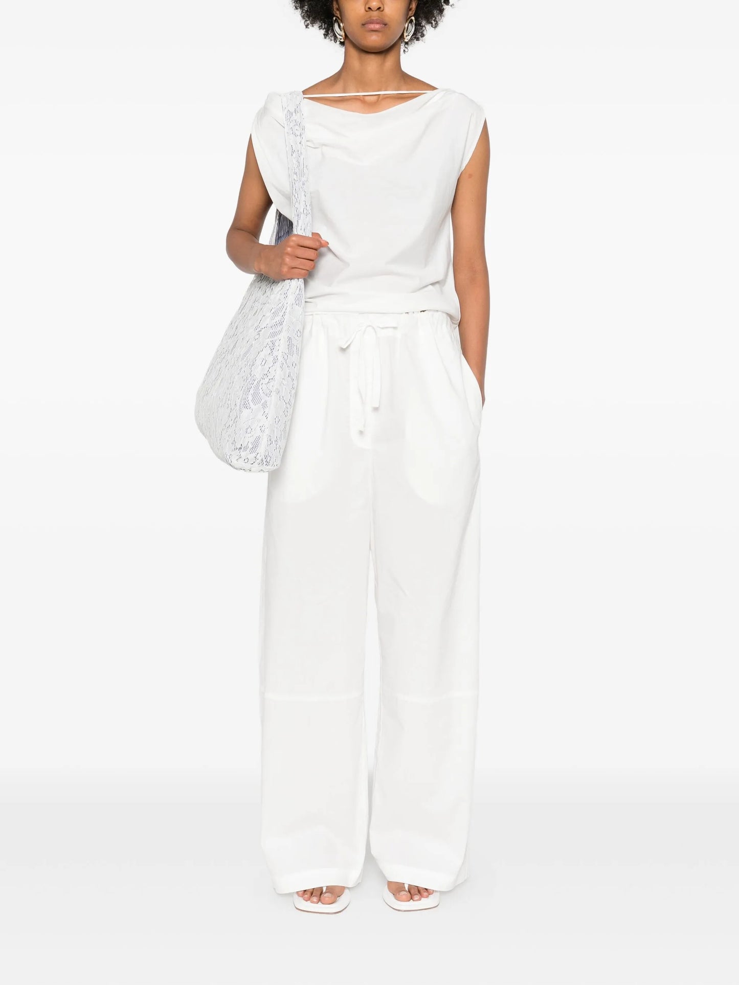 Christophe halterneck draped top