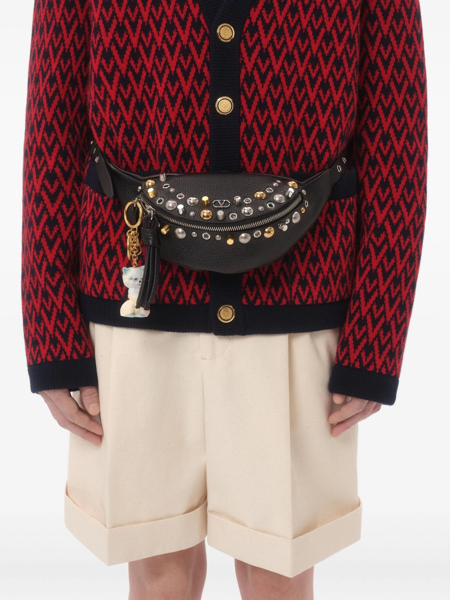 toute la v pattern cardigan