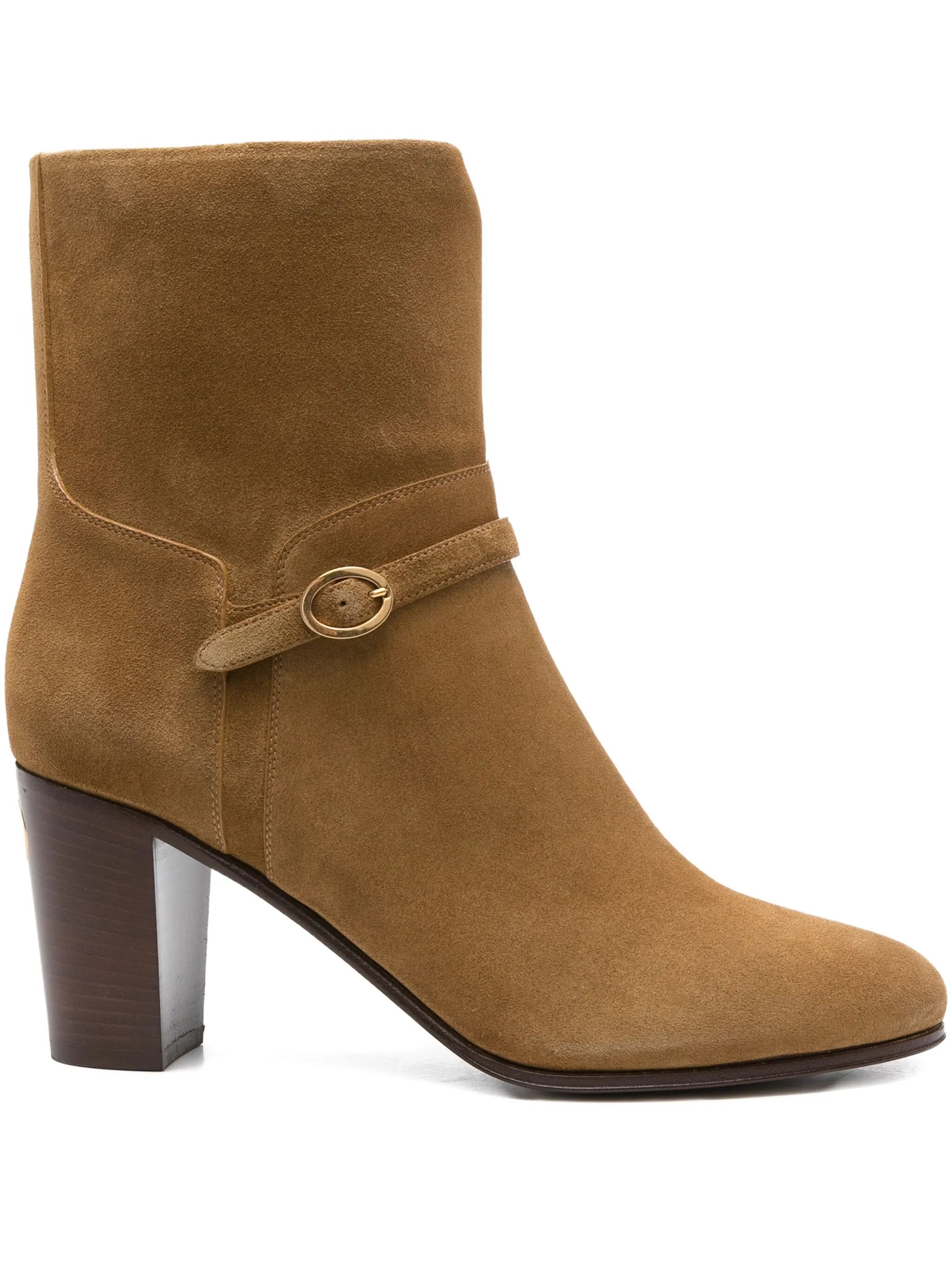 75mm leather ankle boots