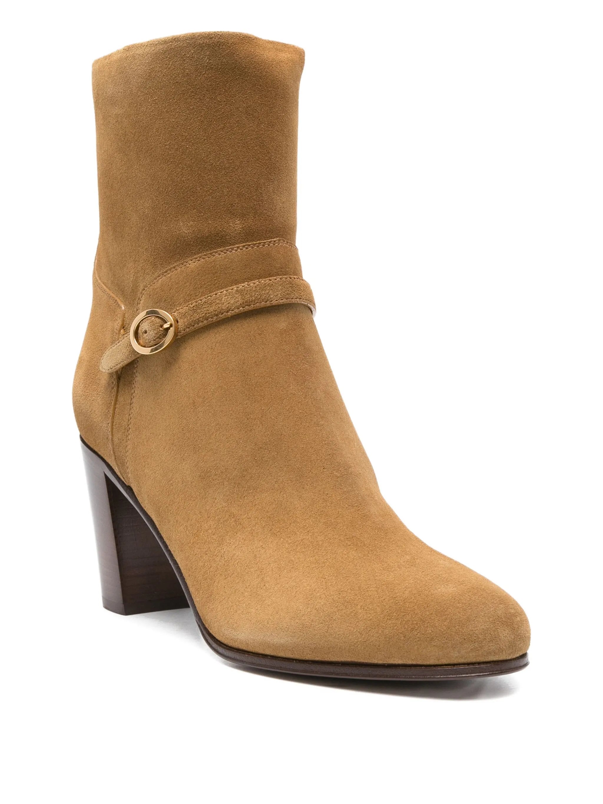 75mm leather ankle boots