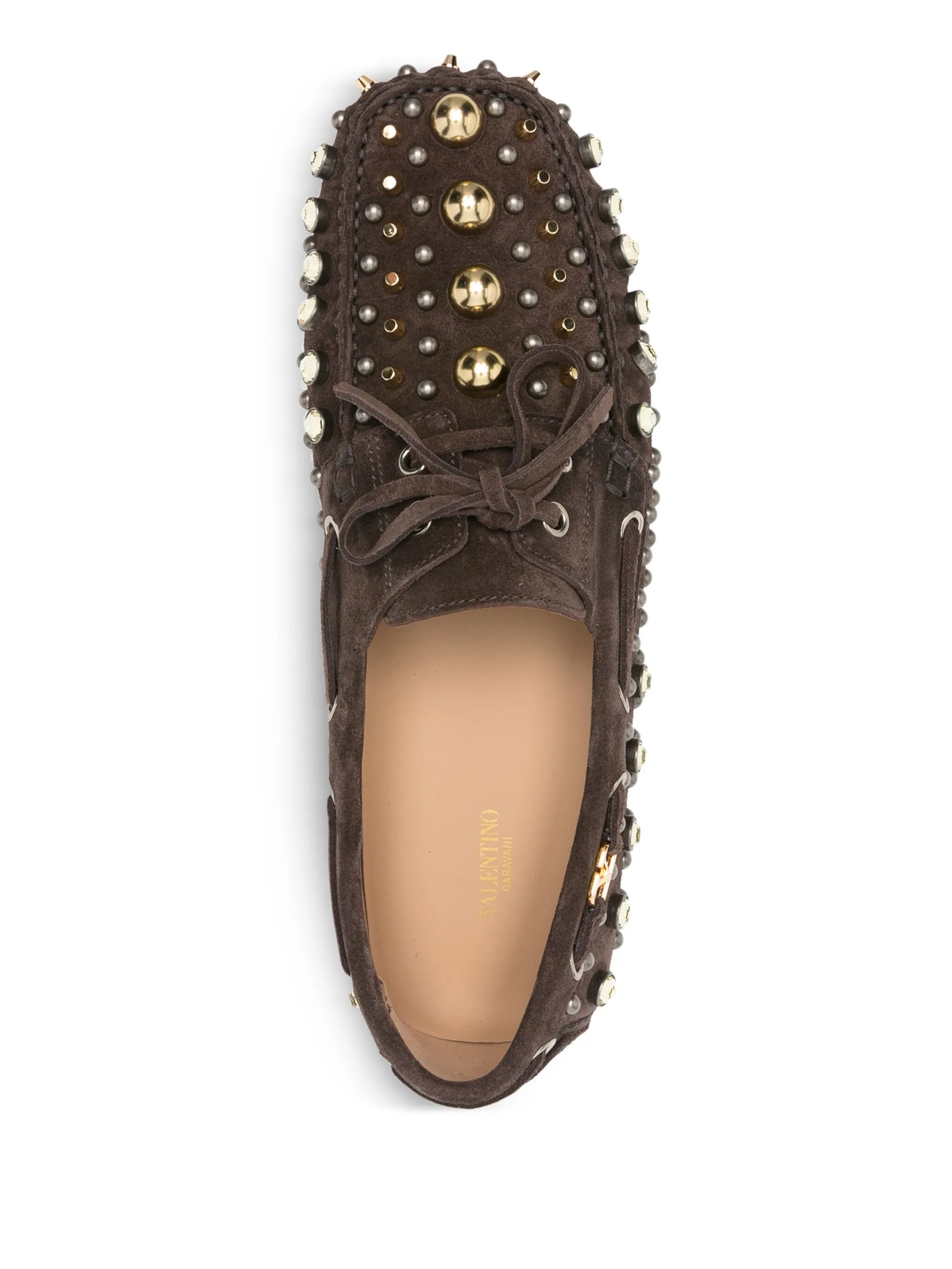studded suede boat shoes