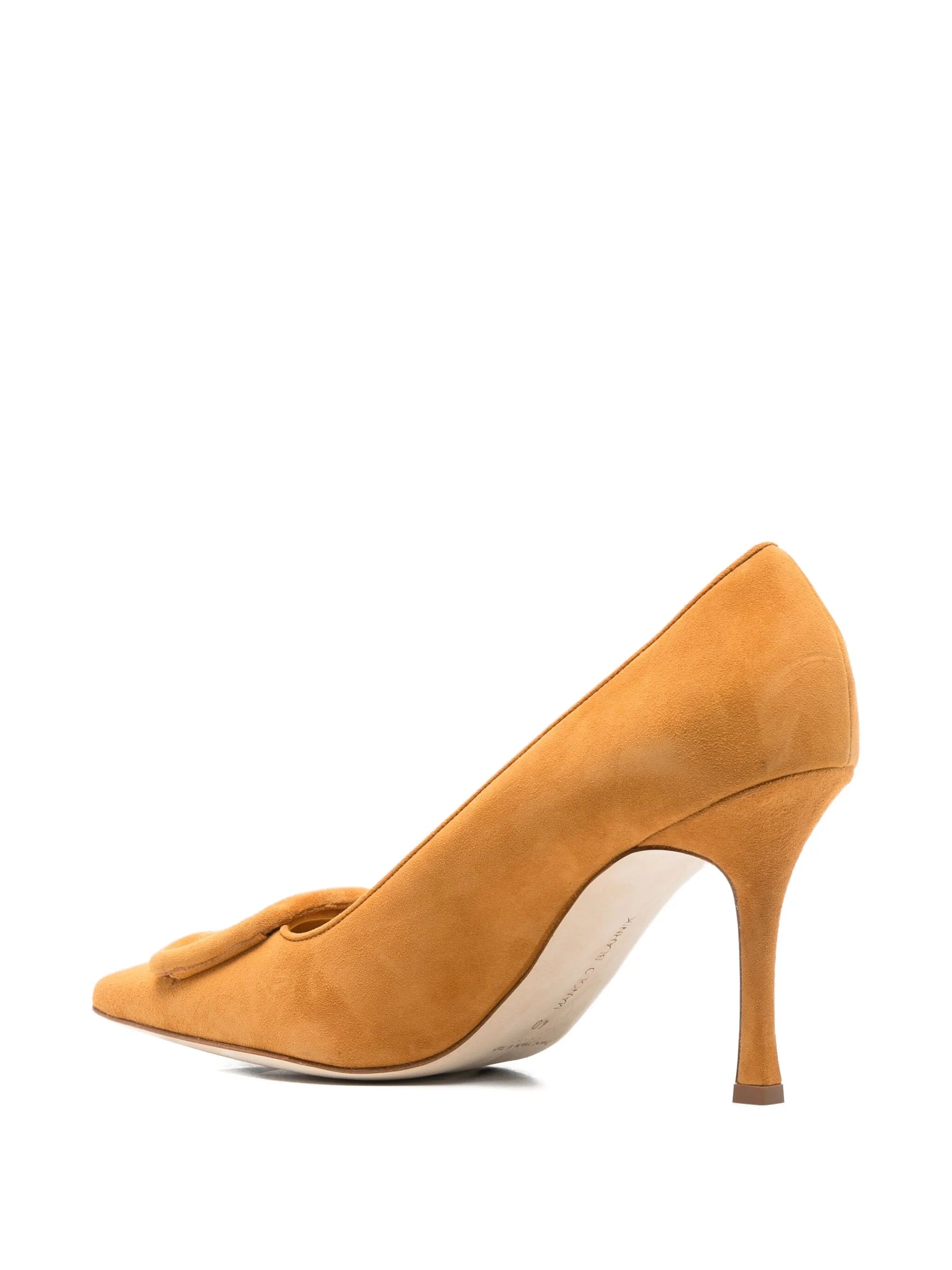 90mm Maysale buckle-detail pointed-toe pumps