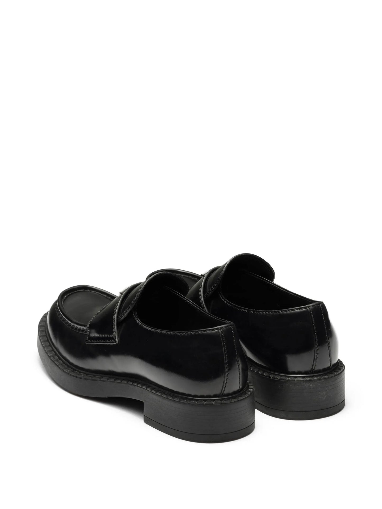 brushed-leather loafers