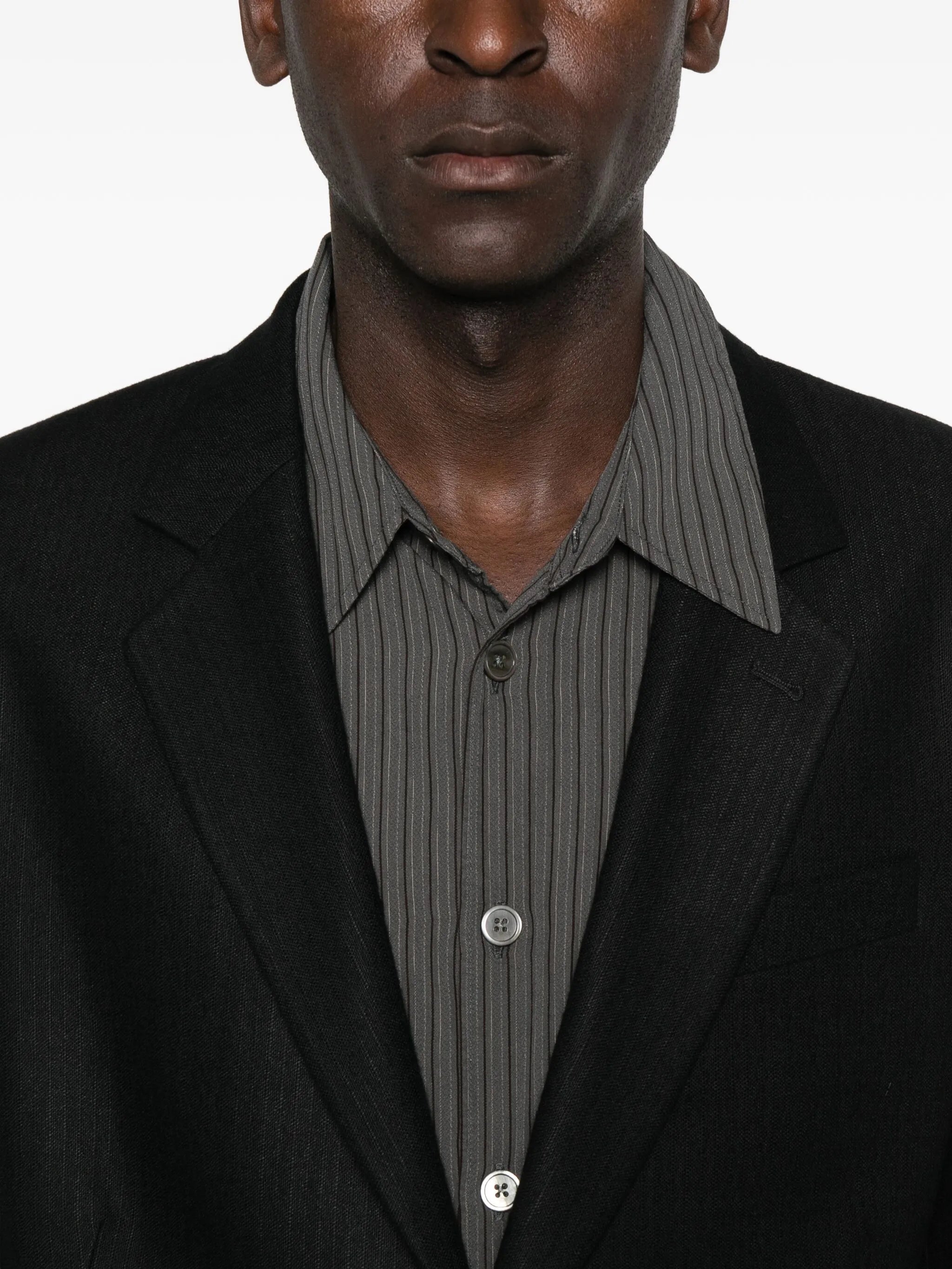 pinstriped blazer