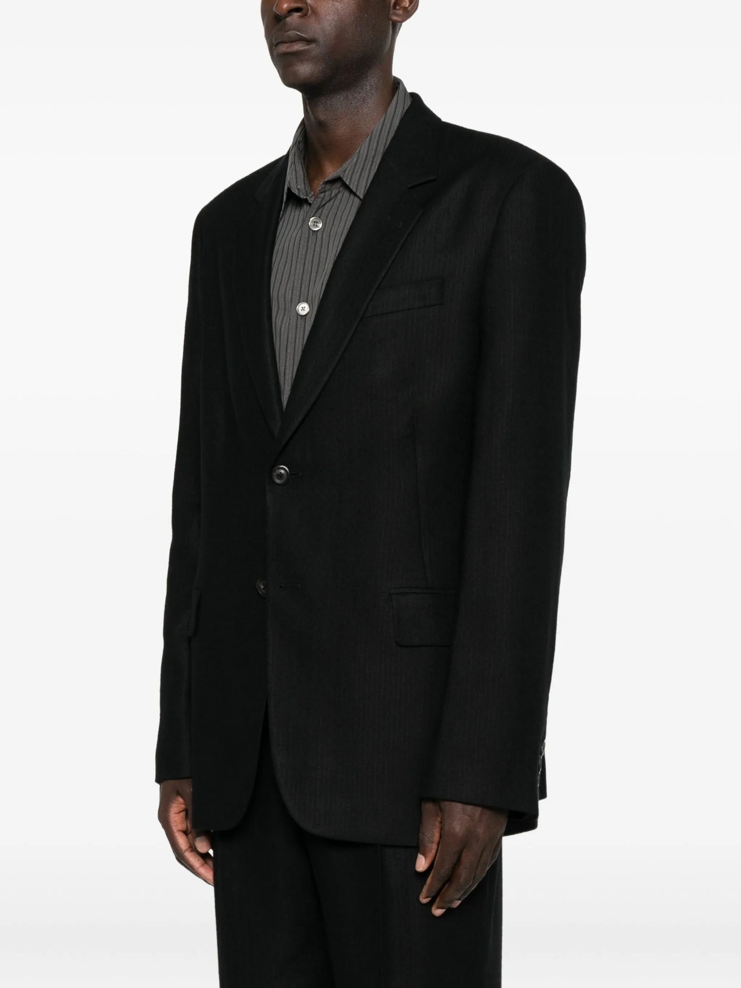 pinstriped blazer