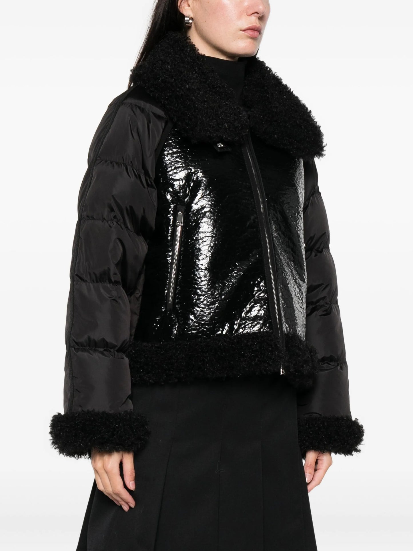 zipped bomber jacket