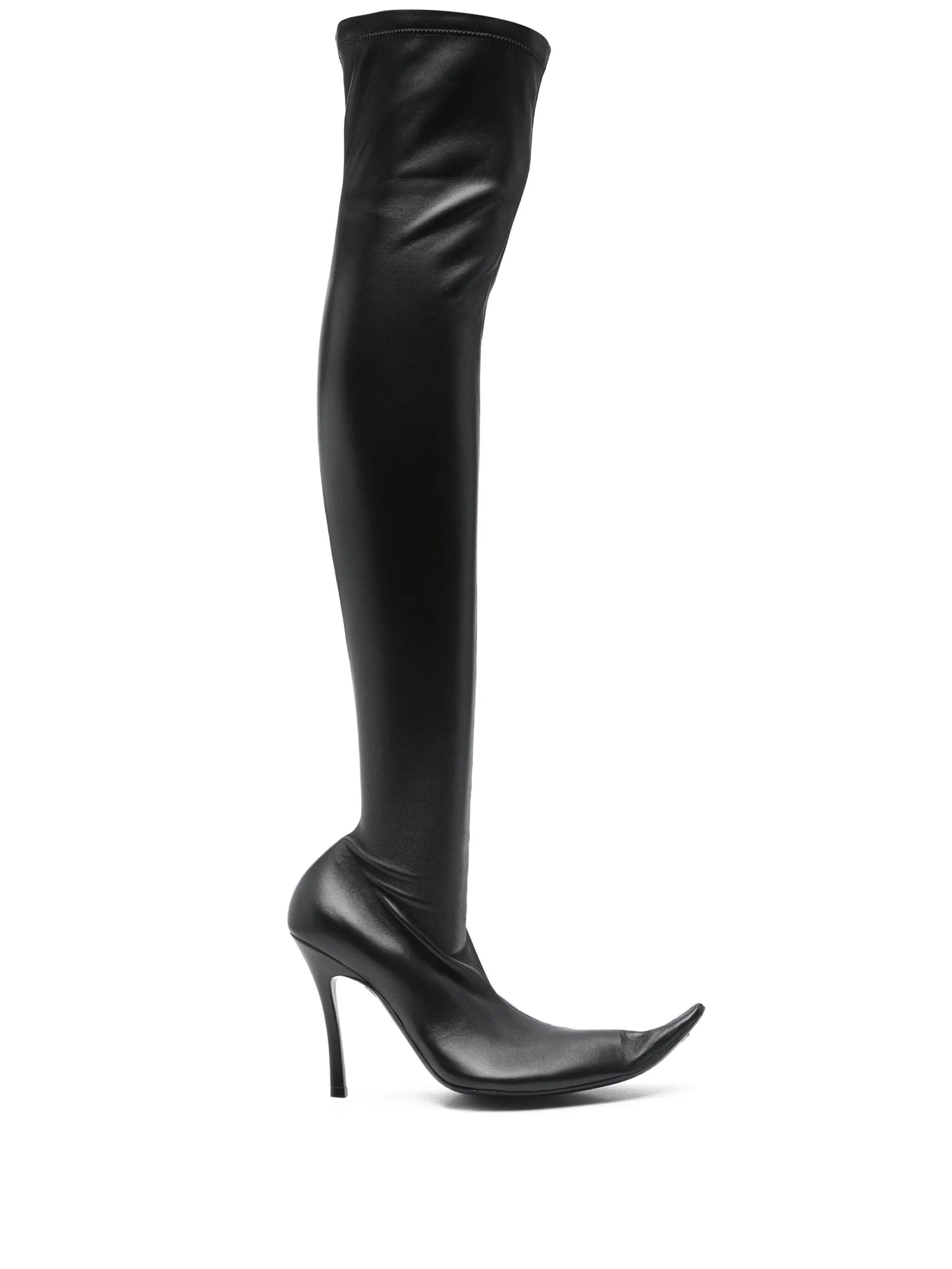 Poulaine over-the-knee boots
