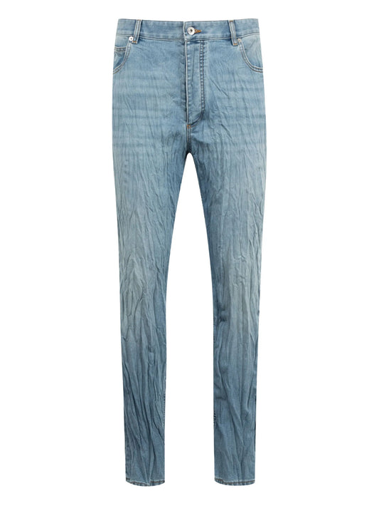 crushed jeans