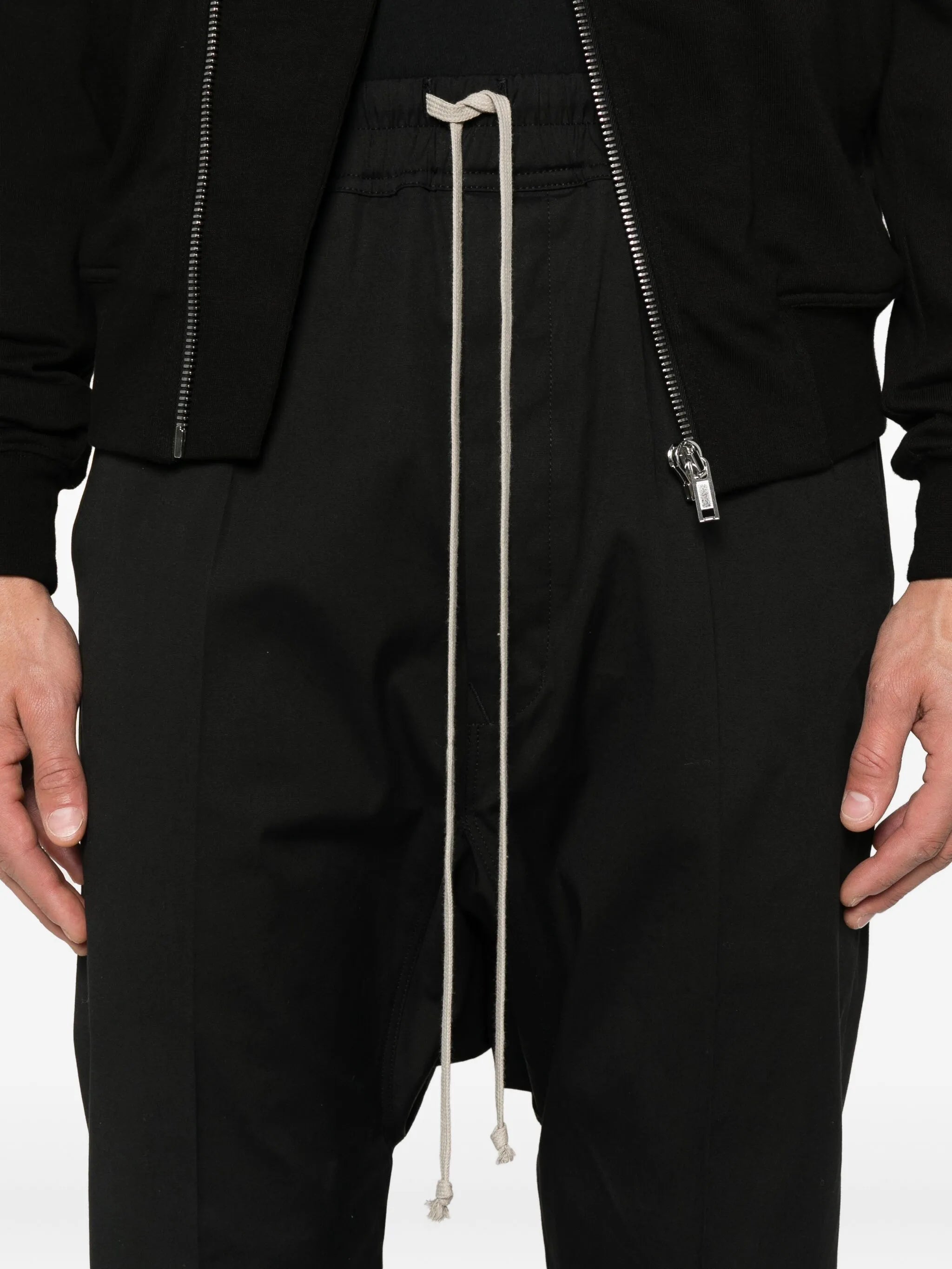 drawstring cropped trousers