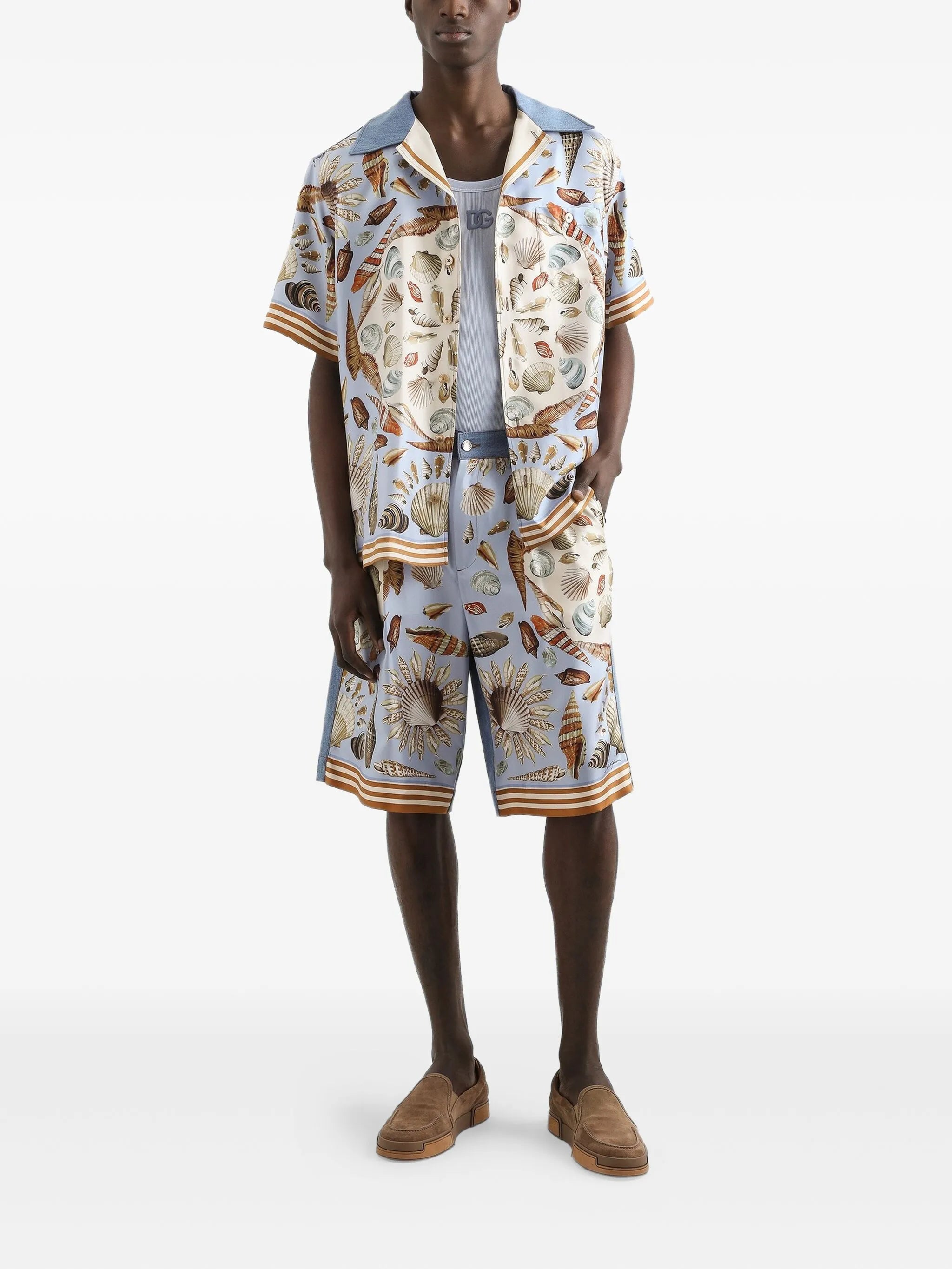shell-print shirt