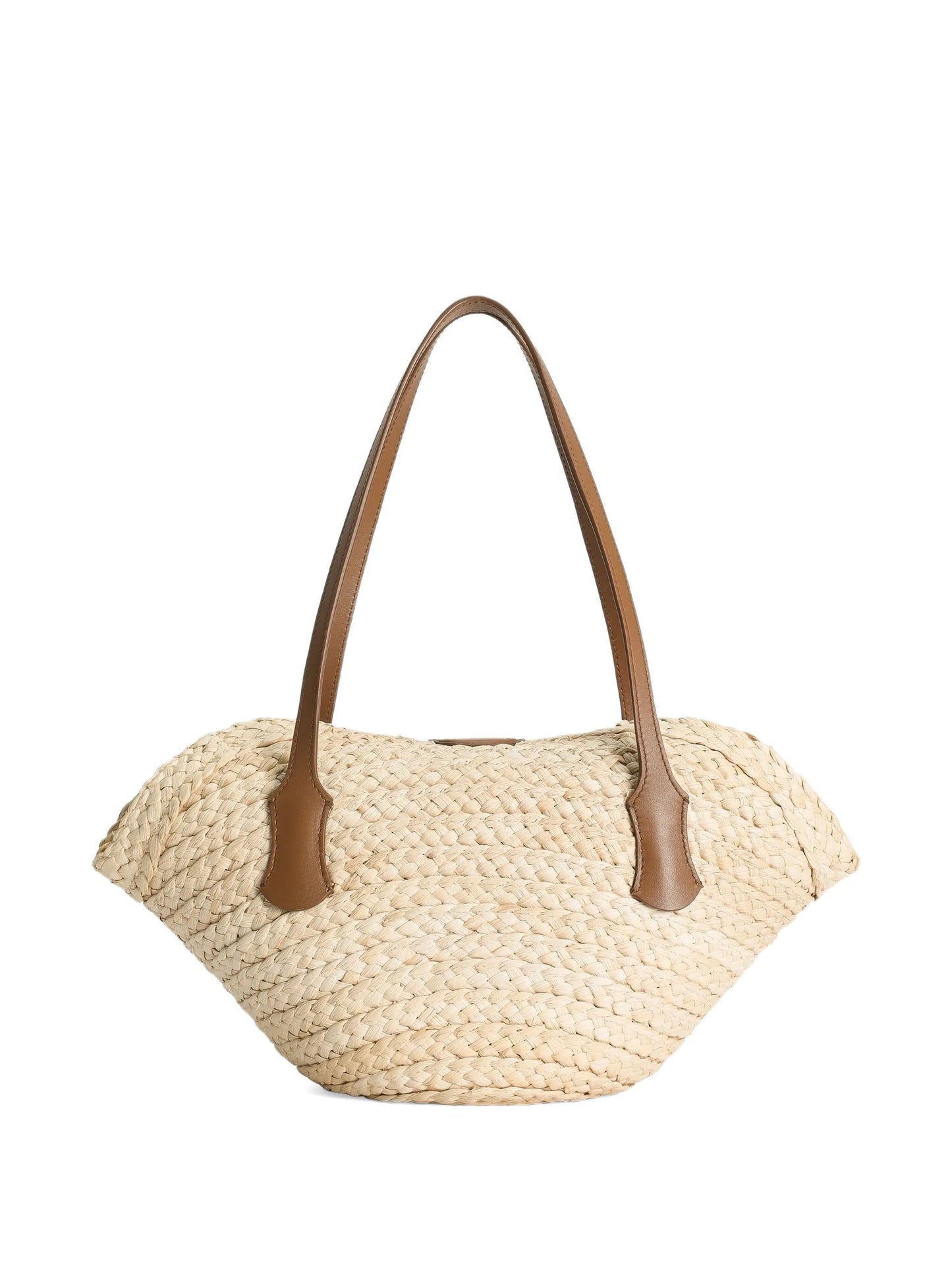 Capri woven-raffia shoulder bag