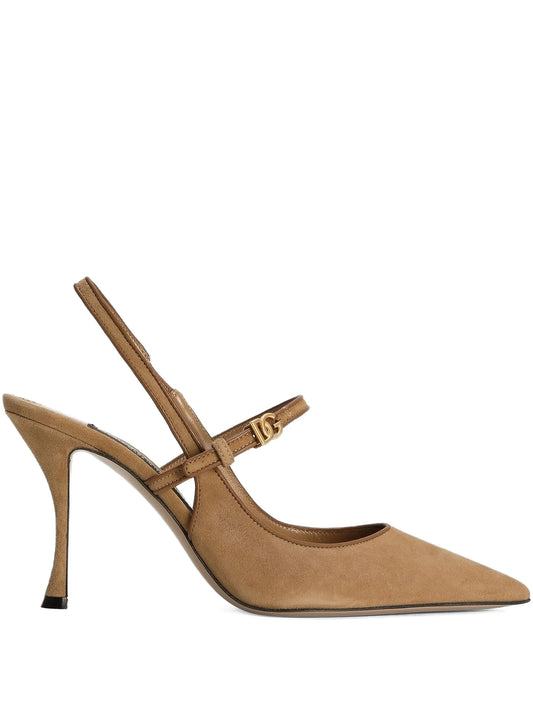 logo-appliqué slingback pumps