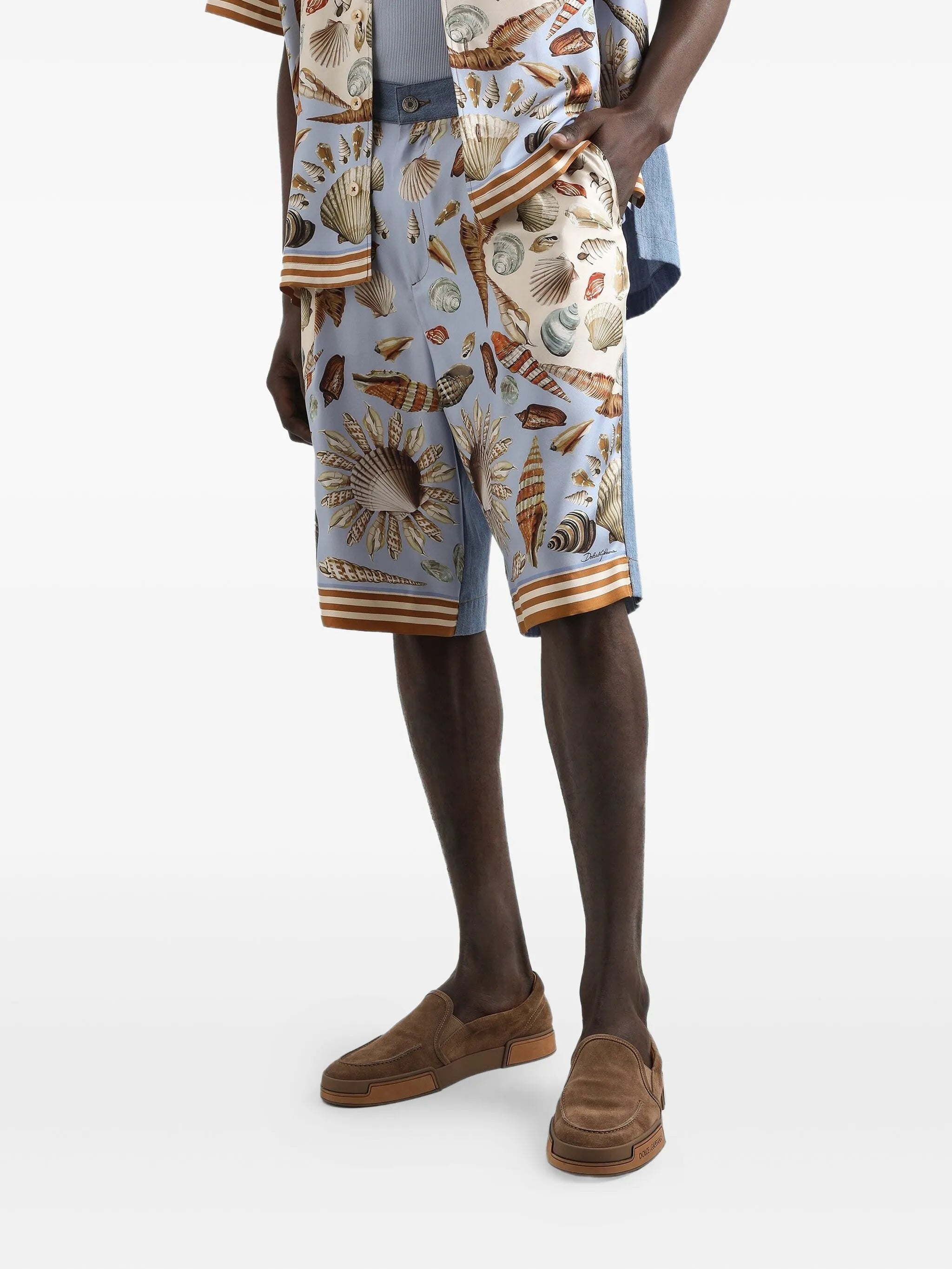 cotton-silk bermuda shorts