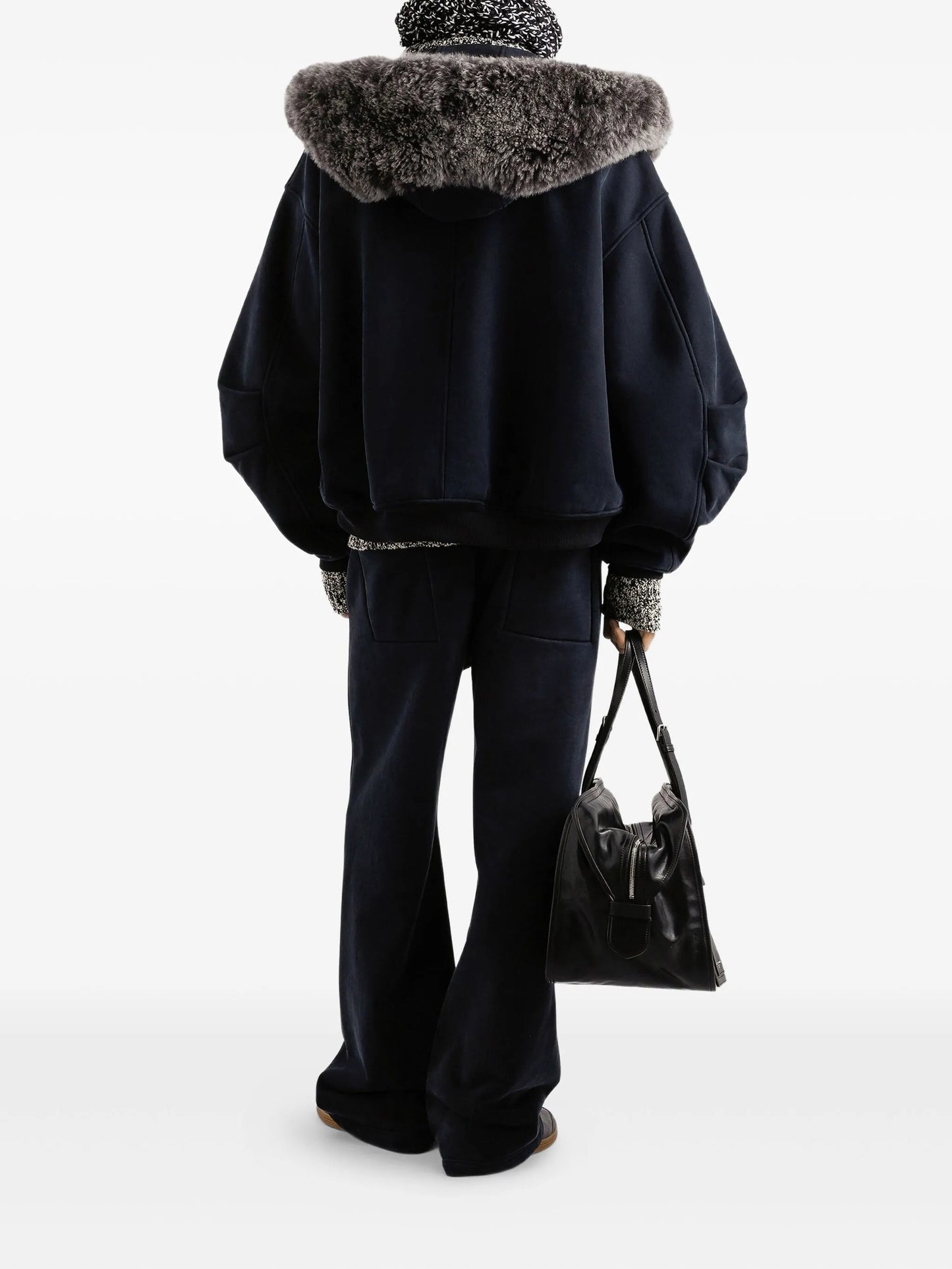 elasticated-waistband panelled track pants