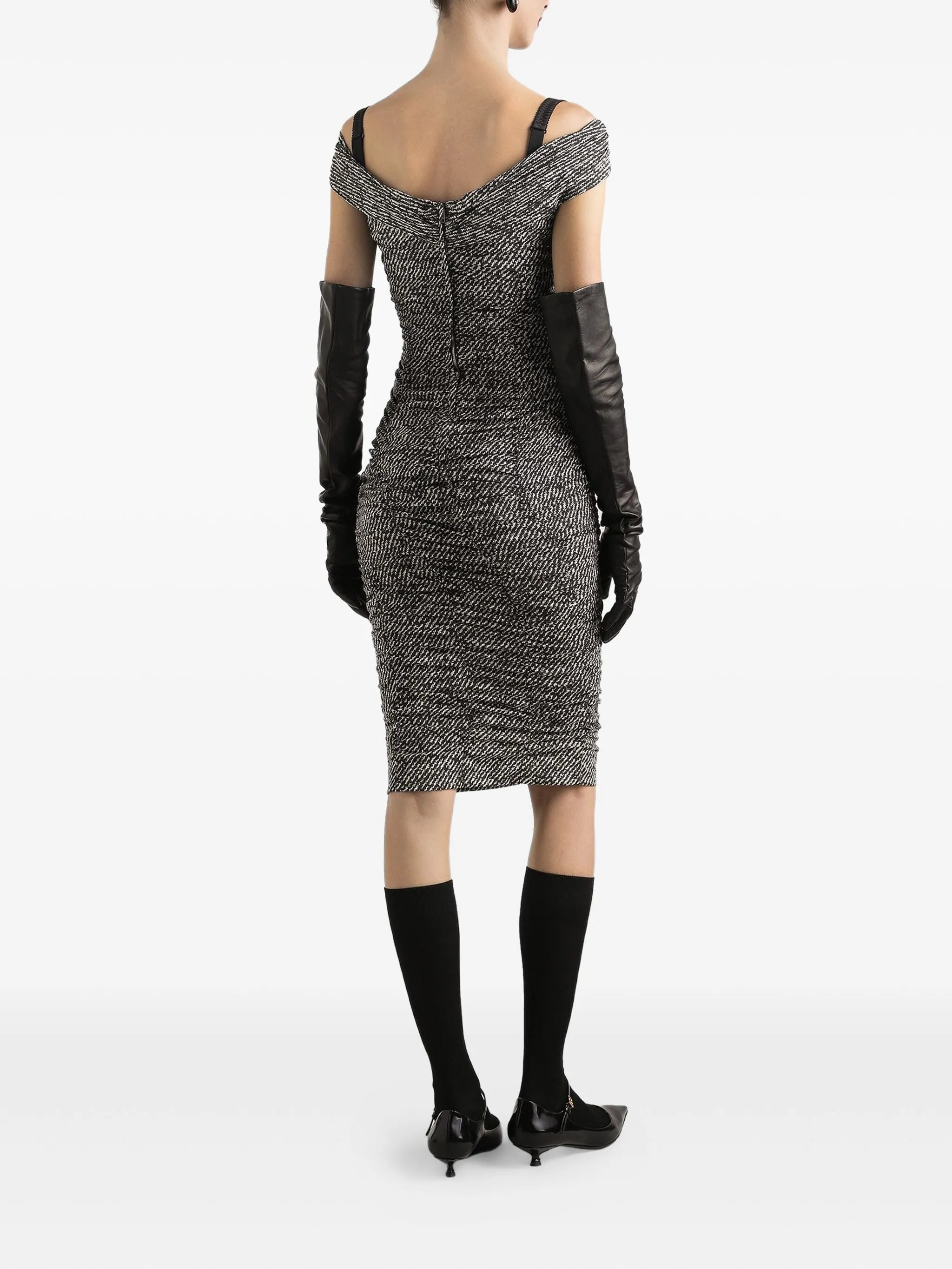 midi off-shoulder dress