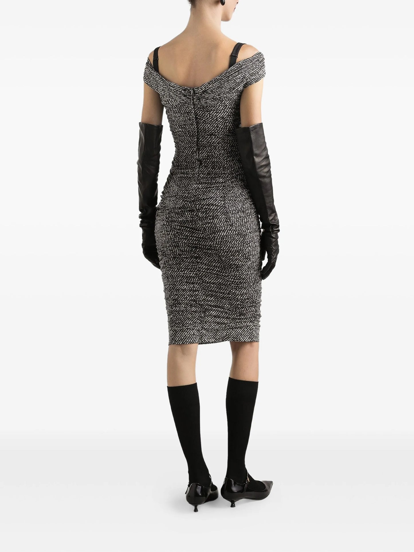 midi off-shoulder dress