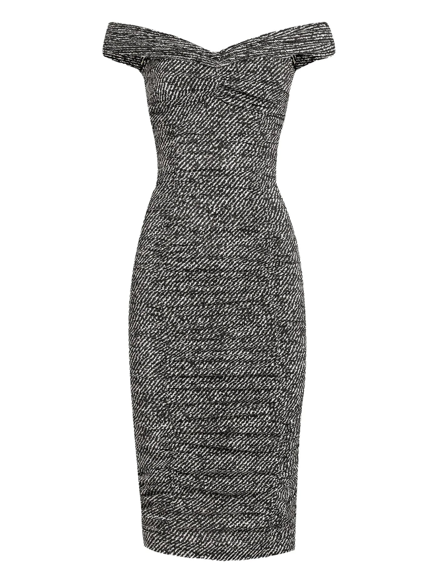 midi off-shoulder dress