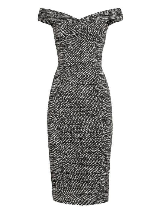 midi off-shoulder dress