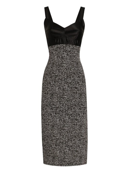 panelled midi dress