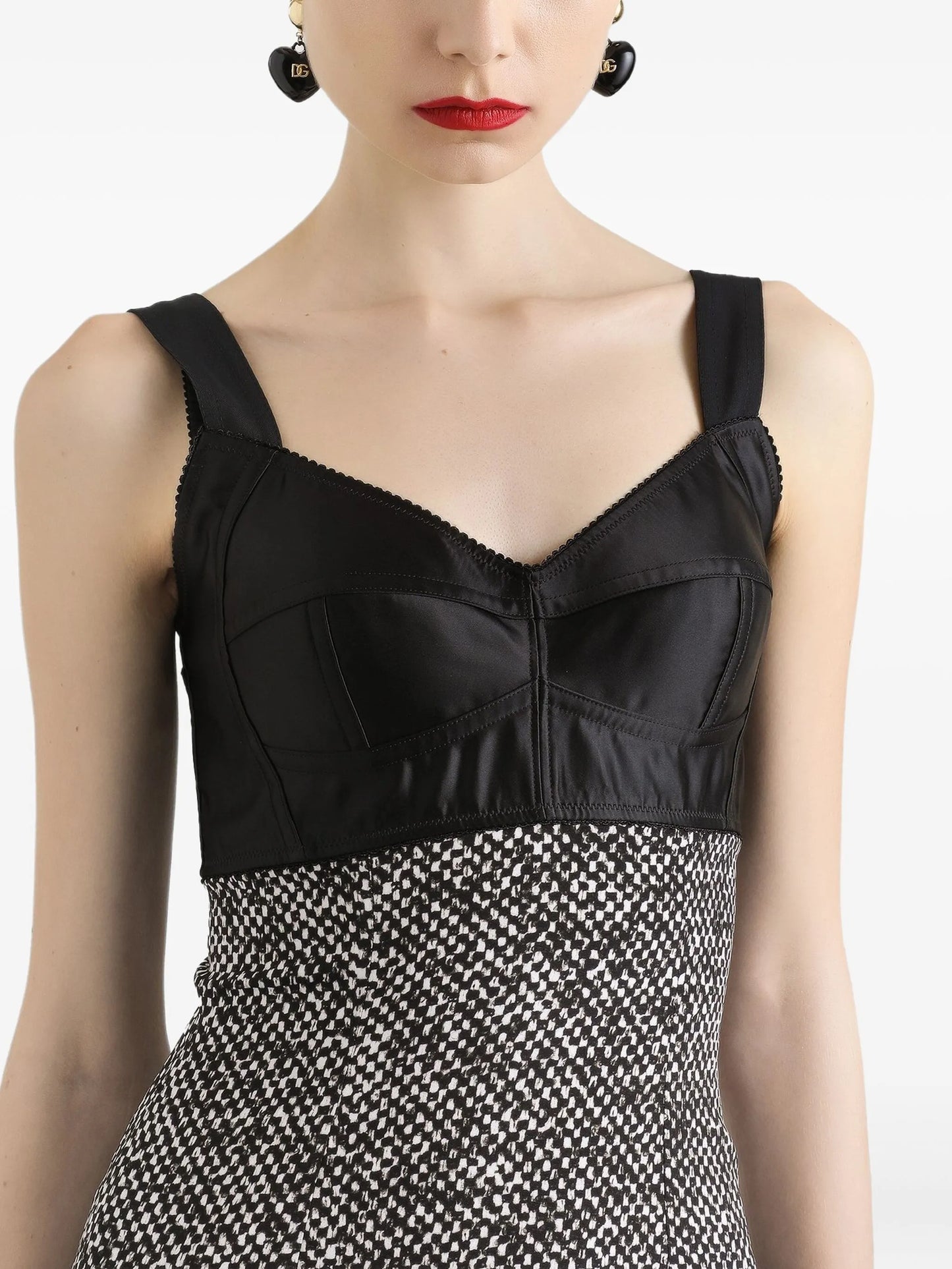 panelled midi dress