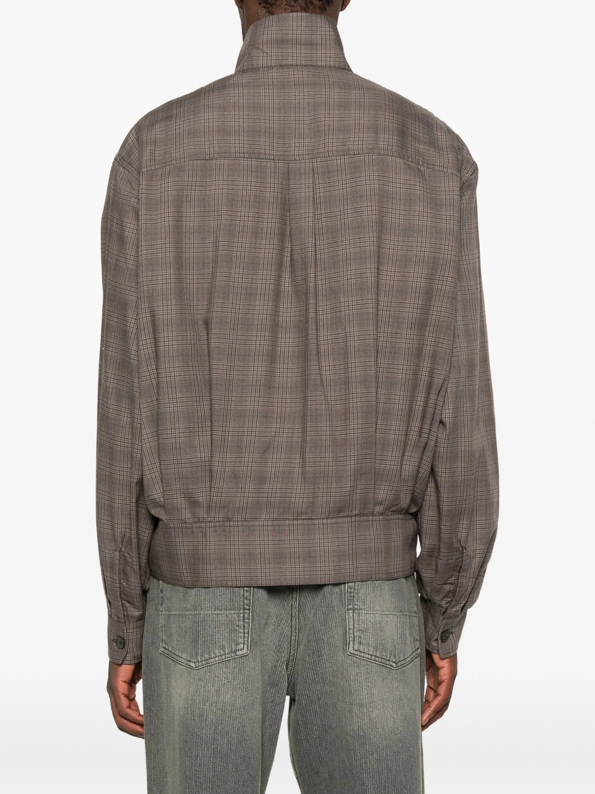 Mock plaid-pattern jacket