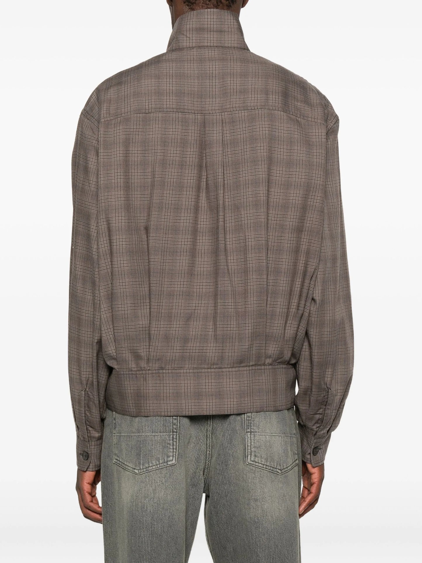 Mock plaid-pattern jacket