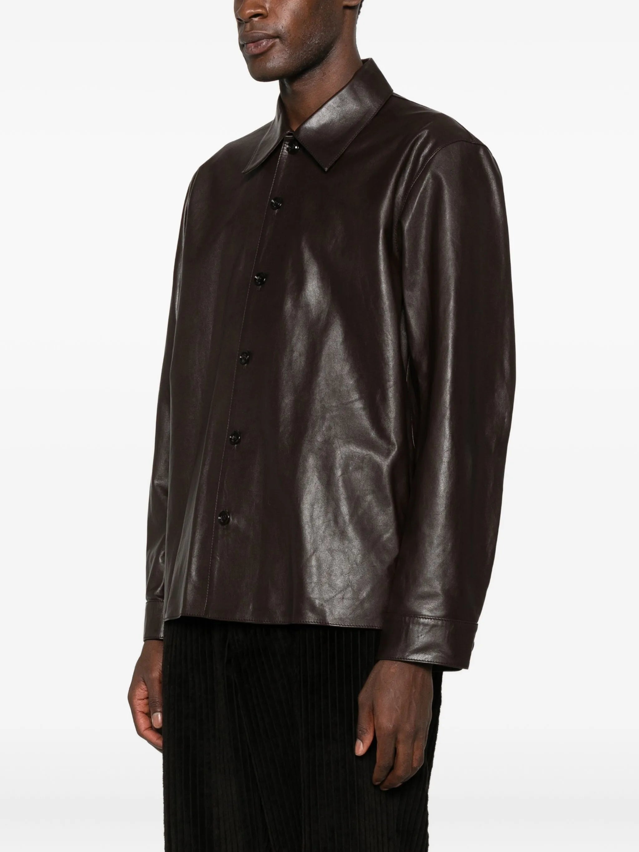 leather overshirt