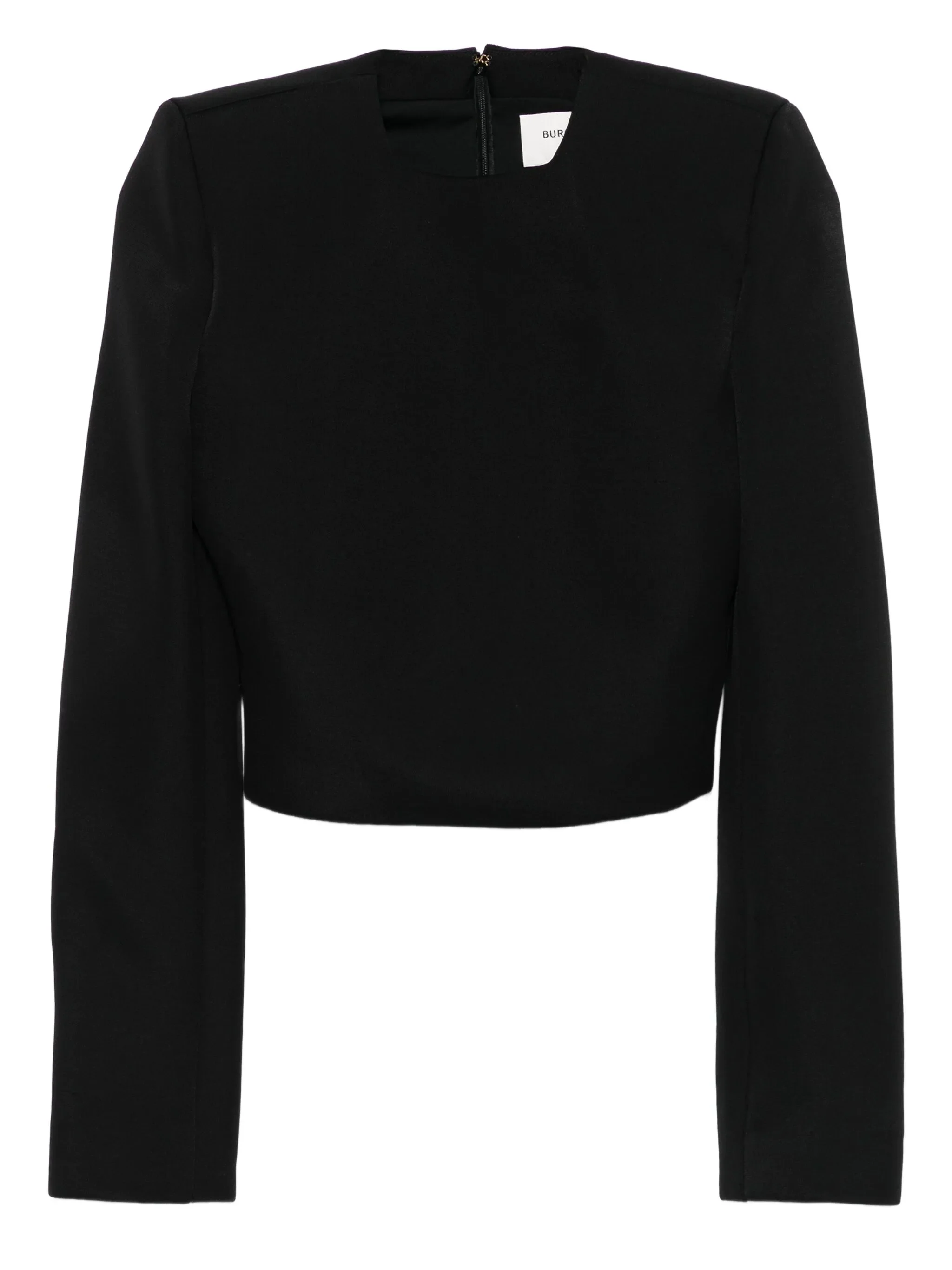 long-sleeve crew-neck blouse
