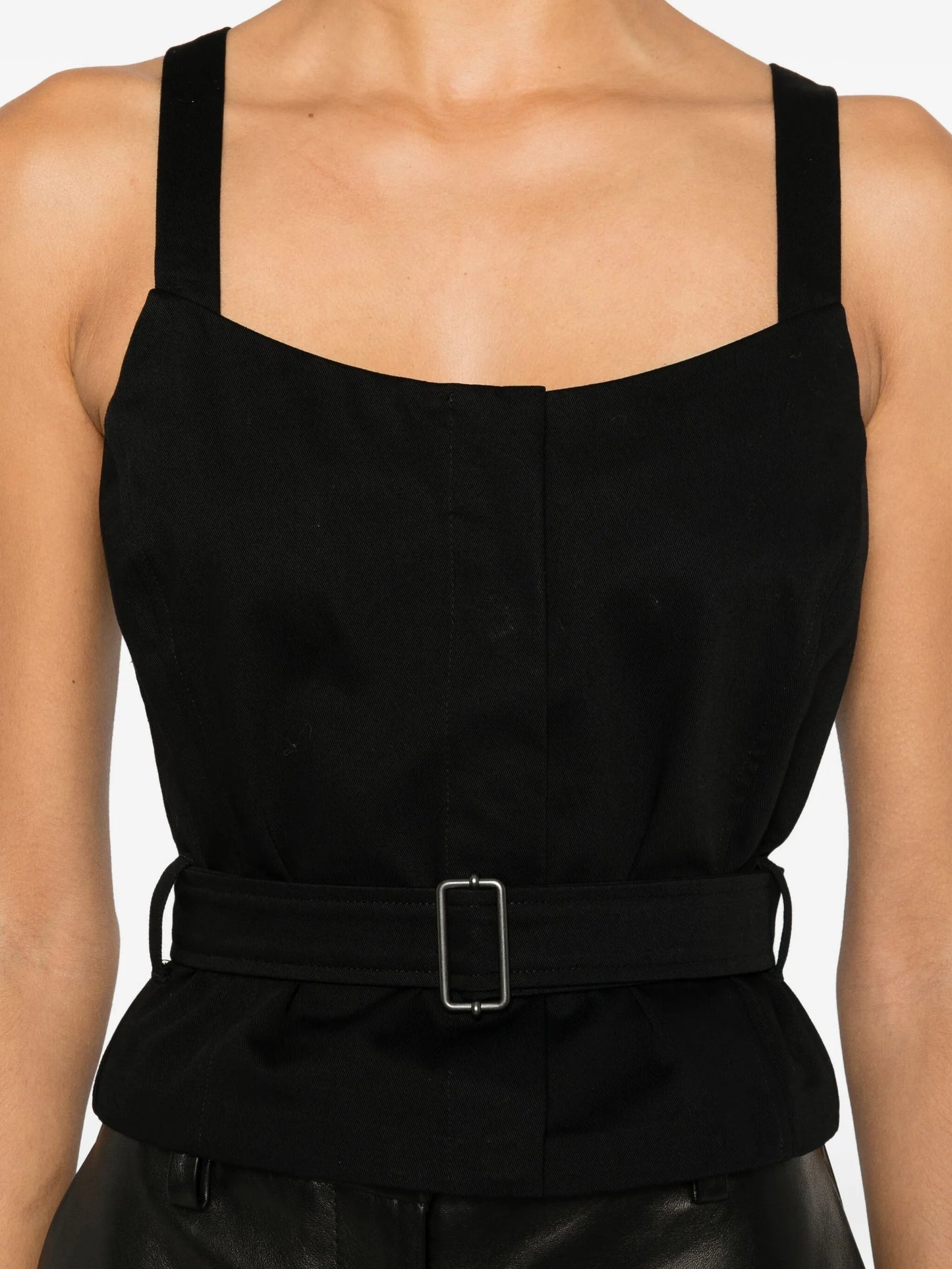 belted vest