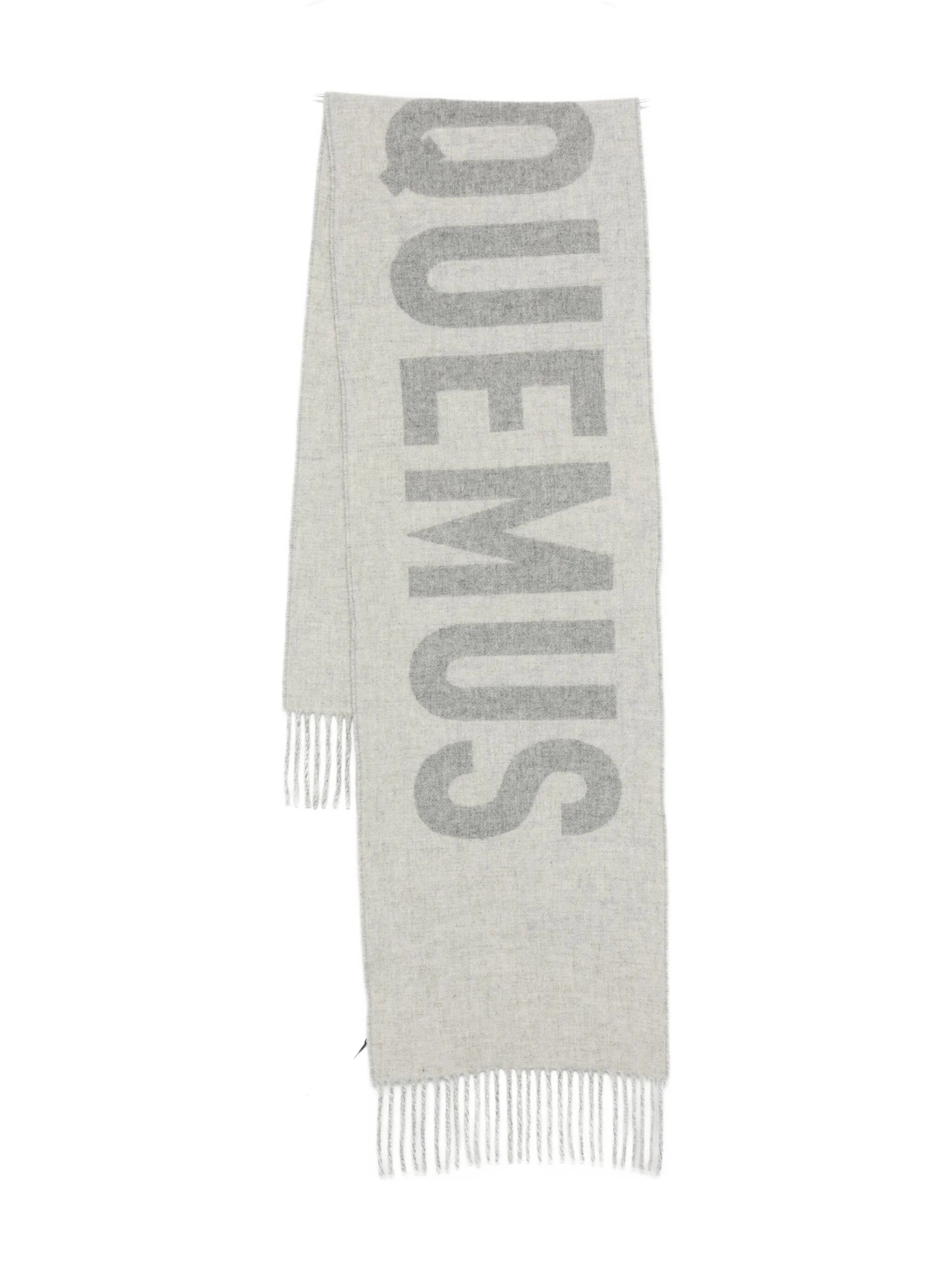 logo fringed scarf